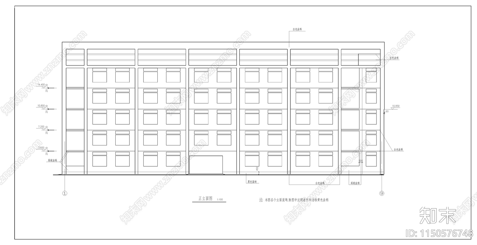 辽宁中学建筑cad施工图下载【ID:1150576748】