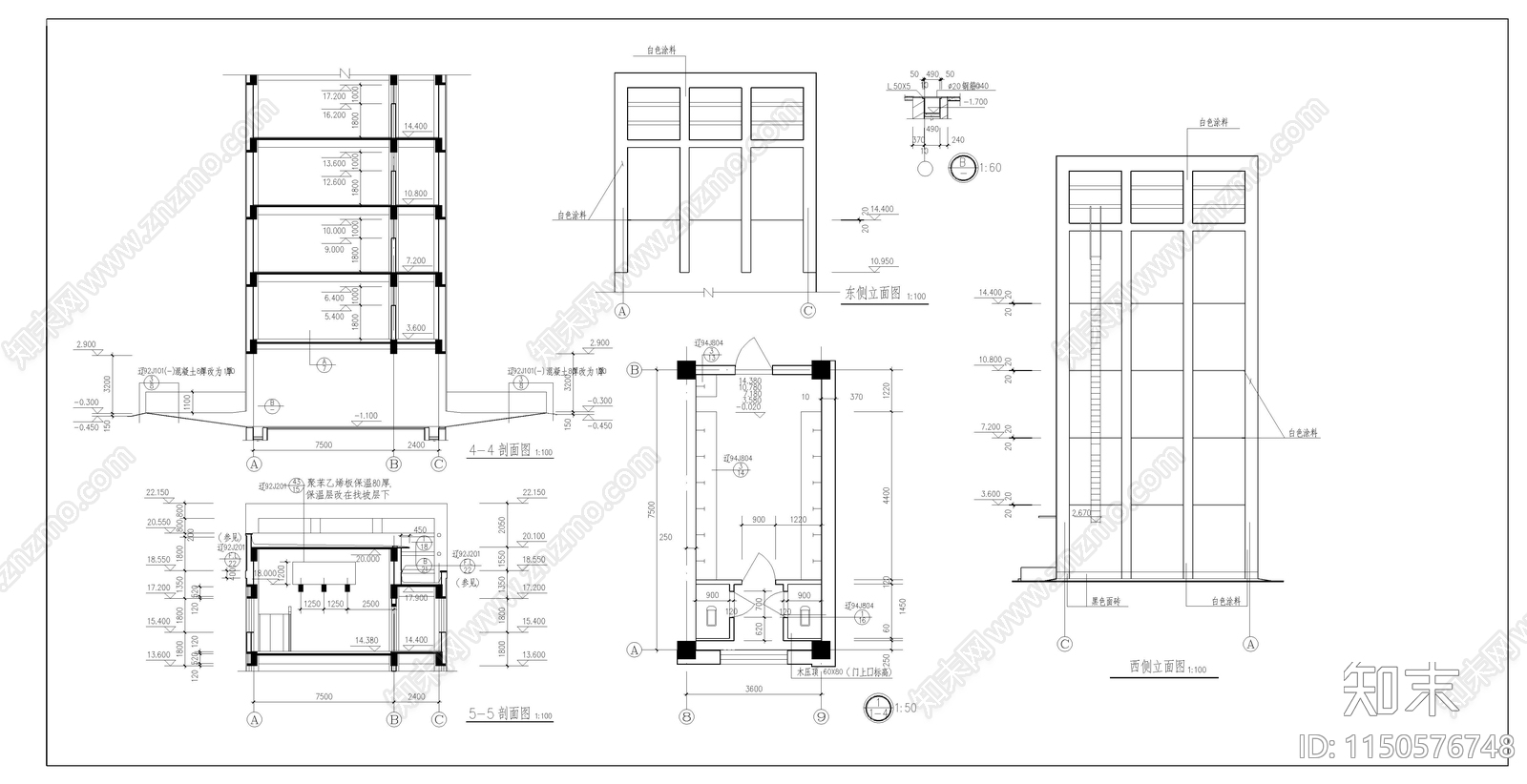 辽宁中学建筑cad施工图下载【ID:1150576748】