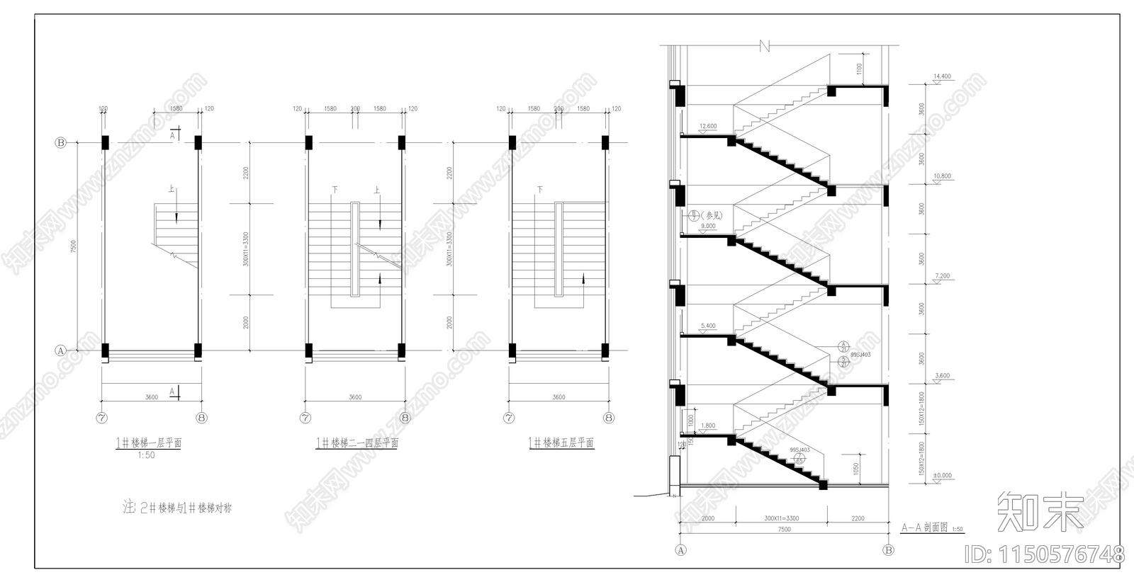 辽宁中学建筑cad施工图下载【ID:1150576748】