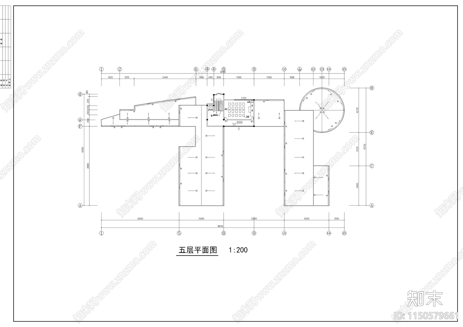 某高校艺术中心设计建筑cad施工图下载【ID:1150579661】