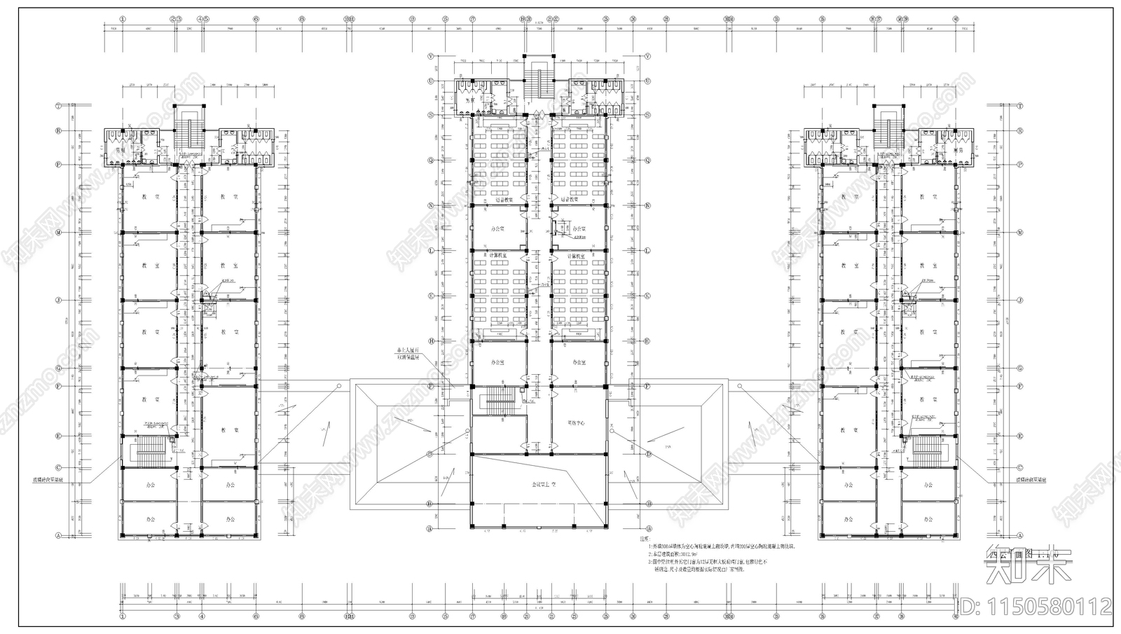 某教学楼建筑cad施工图下载【ID:1150580112】