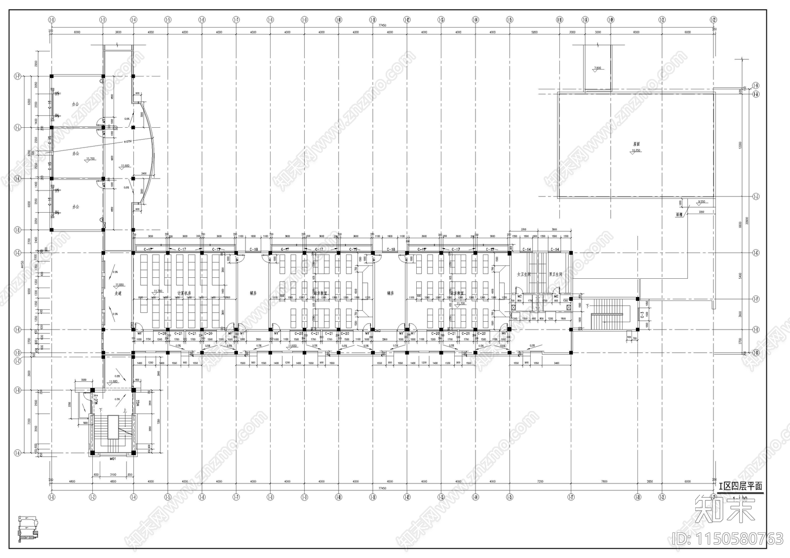 某教学楼建筑cad施工图下载【ID:1150580763】