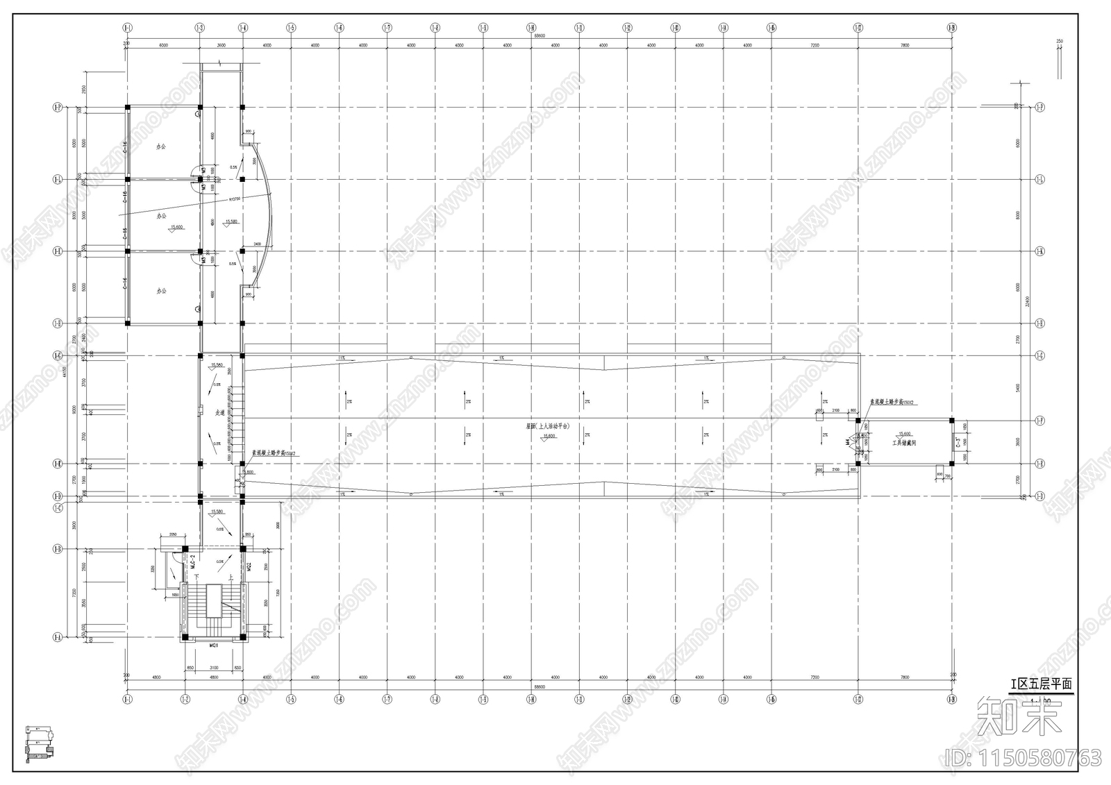 某教学楼建筑cad施工图下载【ID:1150580763】