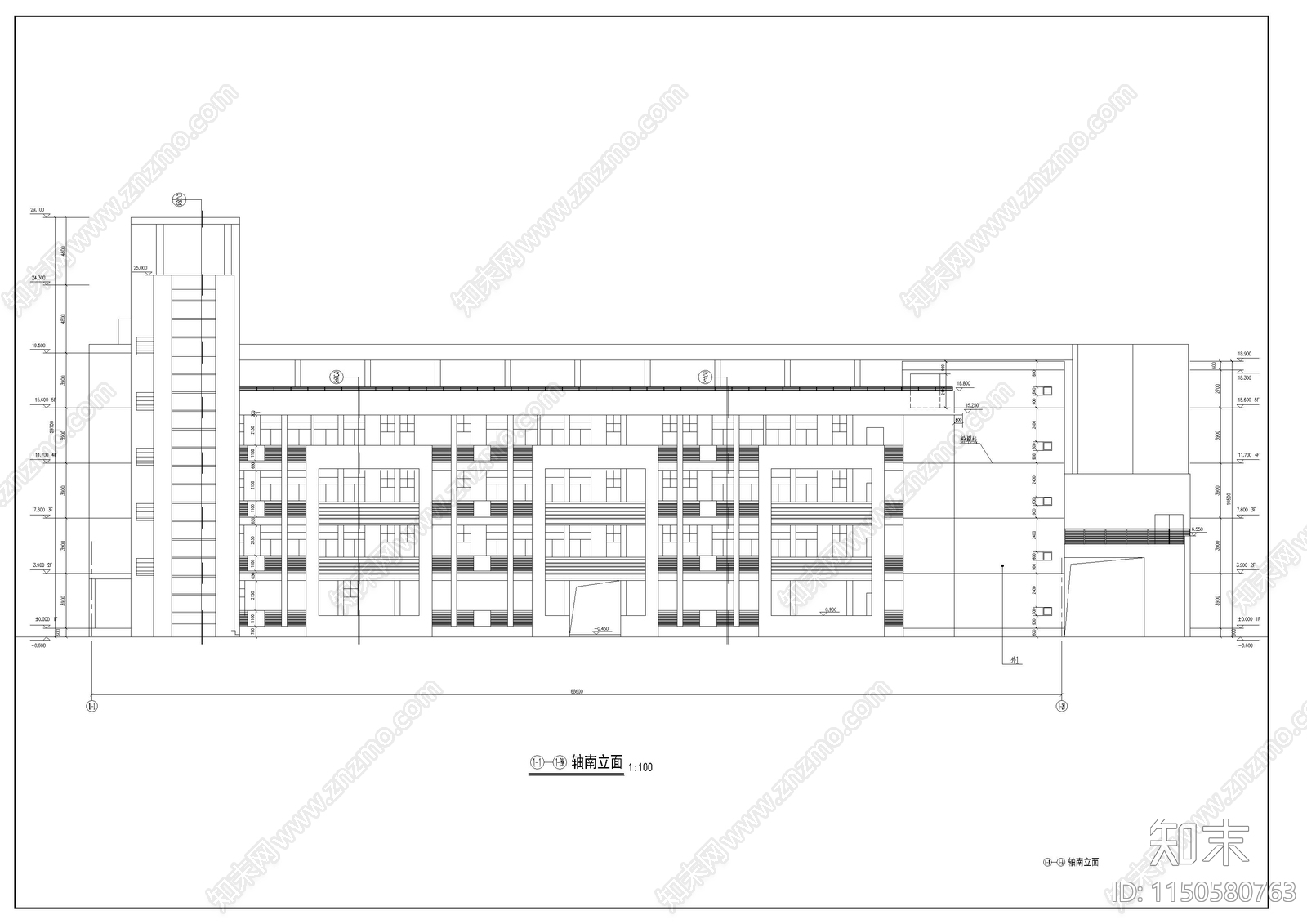 某教学楼建筑cad施工图下载【ID:1150580763】