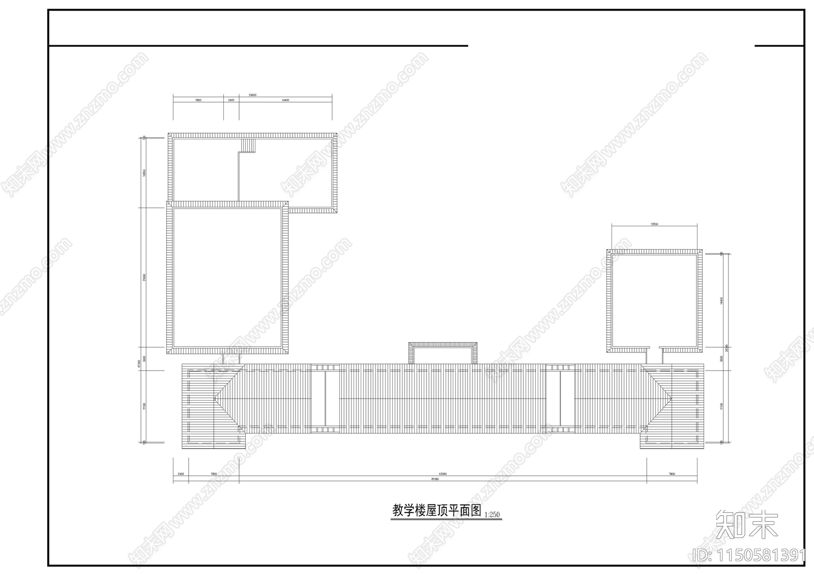 某农村中学建筑cad施工图下载【ID:1150581391】