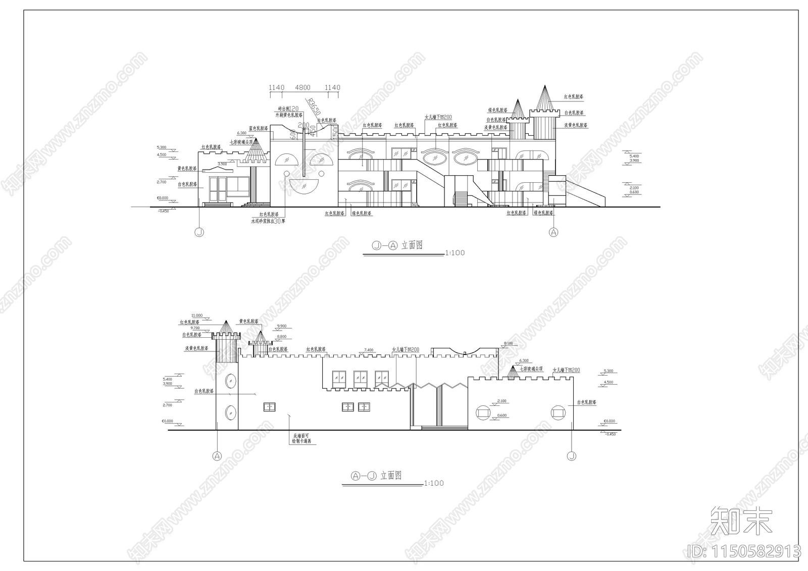 某小区幼儿园建筑施工图下载【ID:1150582913】