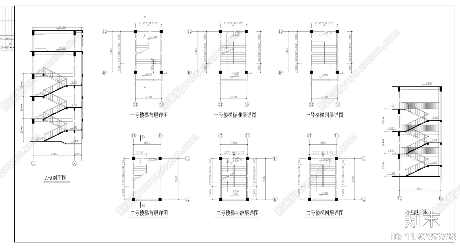 某小学校教学楼建筑cad施工图下载【ID:1150583738】