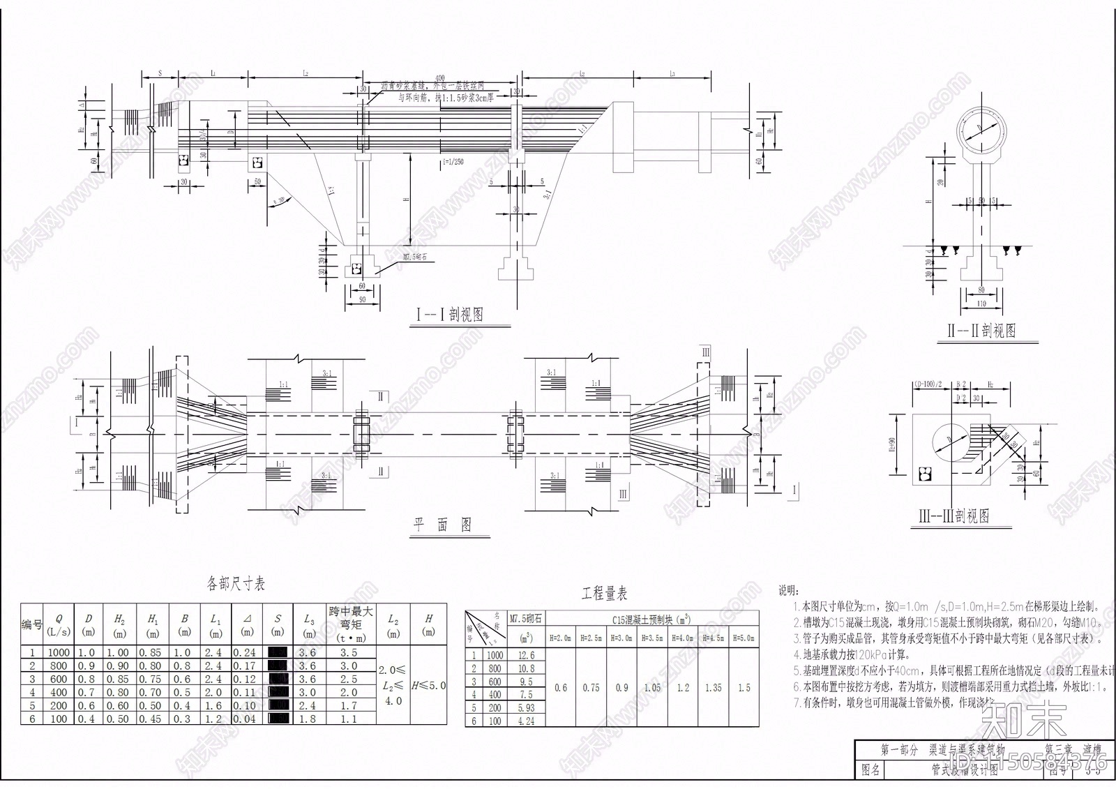 180套小型农田水利工程设计图集渠道跌水渡槽施工图下载【ID:1150584376】