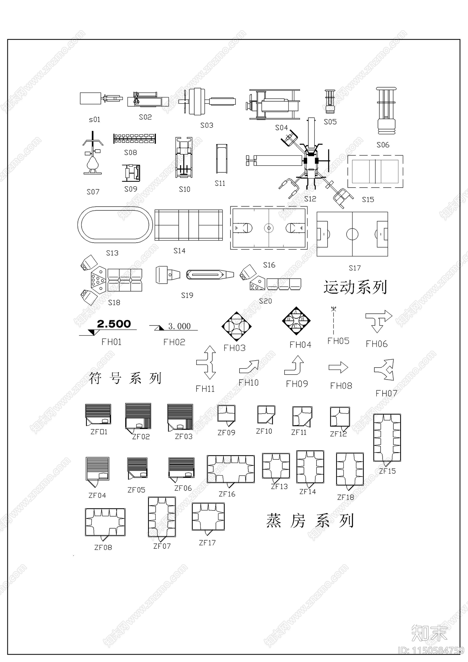 交通工具图块cad施工图下载【ID:1150584759】