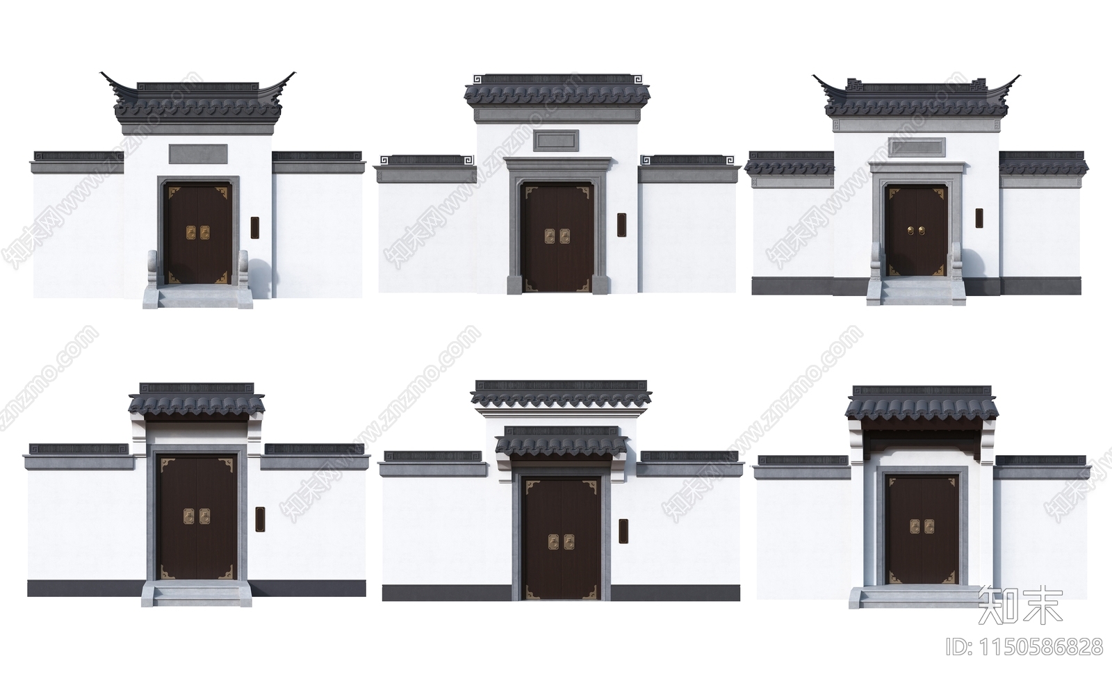 中式屋檐3D模型下载【ID:1150586828】