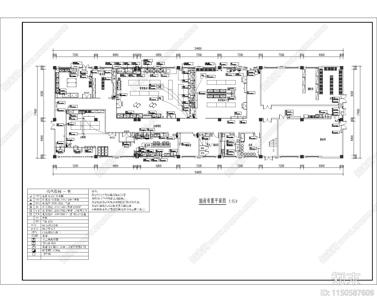 厨房电器设计施工图下载【ID:1150587609】