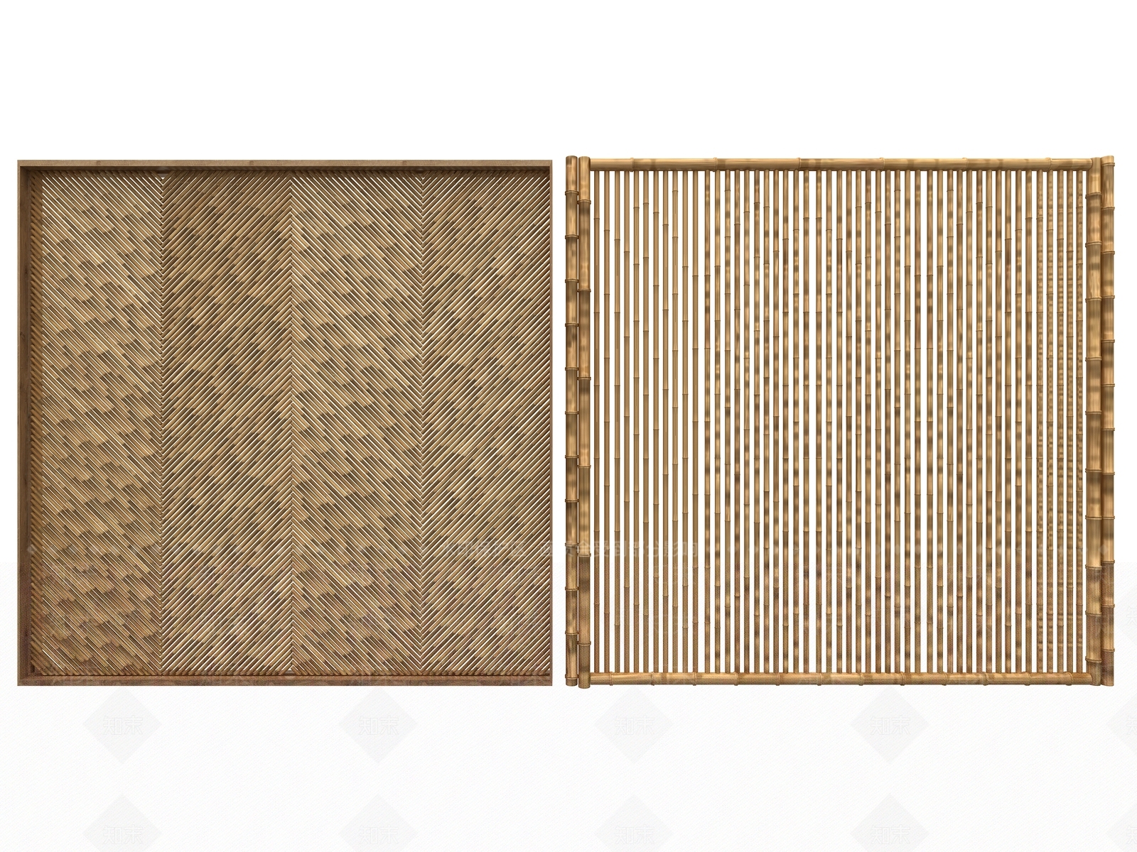 现代竹子隔断3D模型下载【ID:1150594562】
