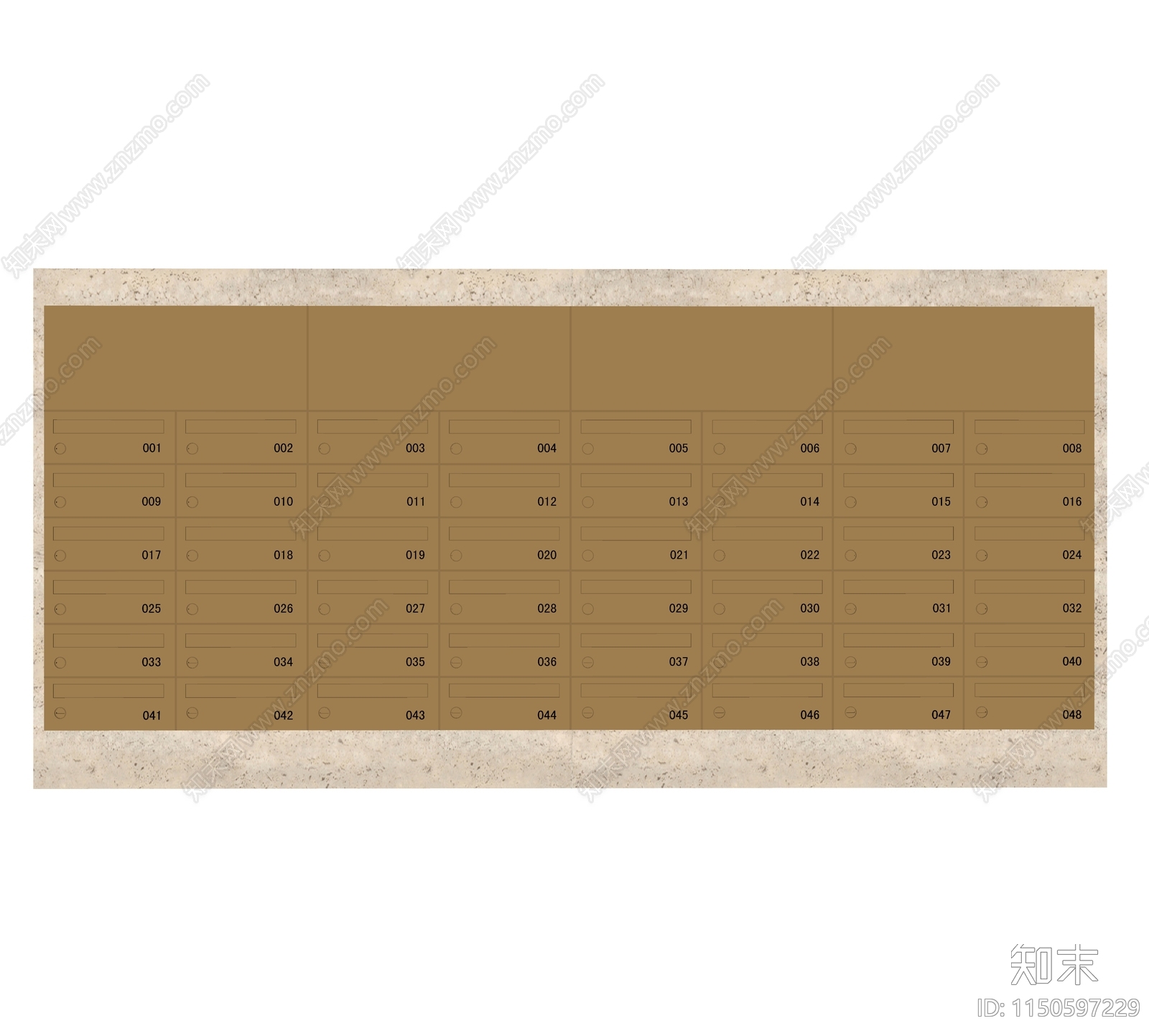 公区信报箱SU模型下载【ID:1150597229】