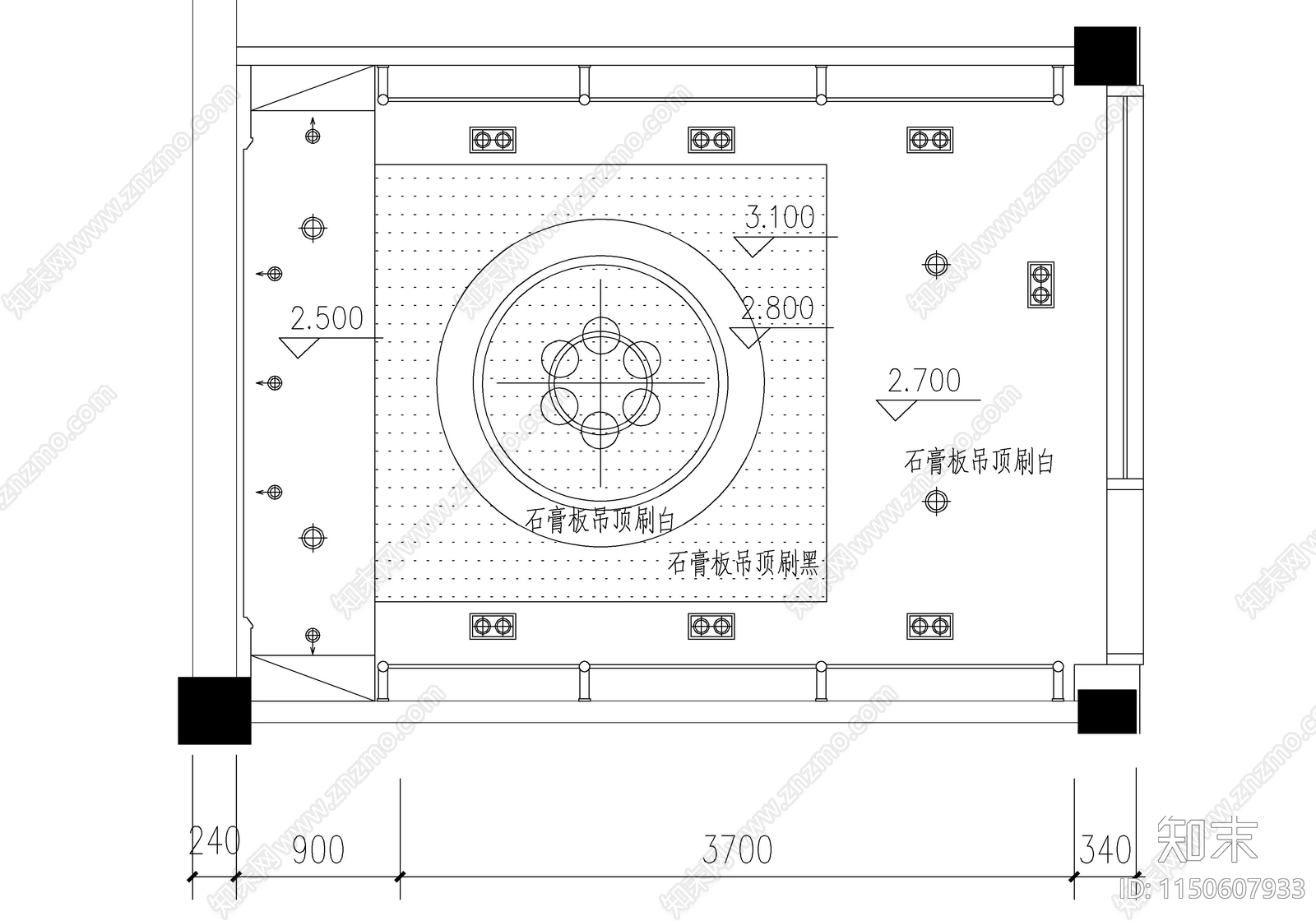 布衣纺店面设计cad施工图下载【ID:1150607933】