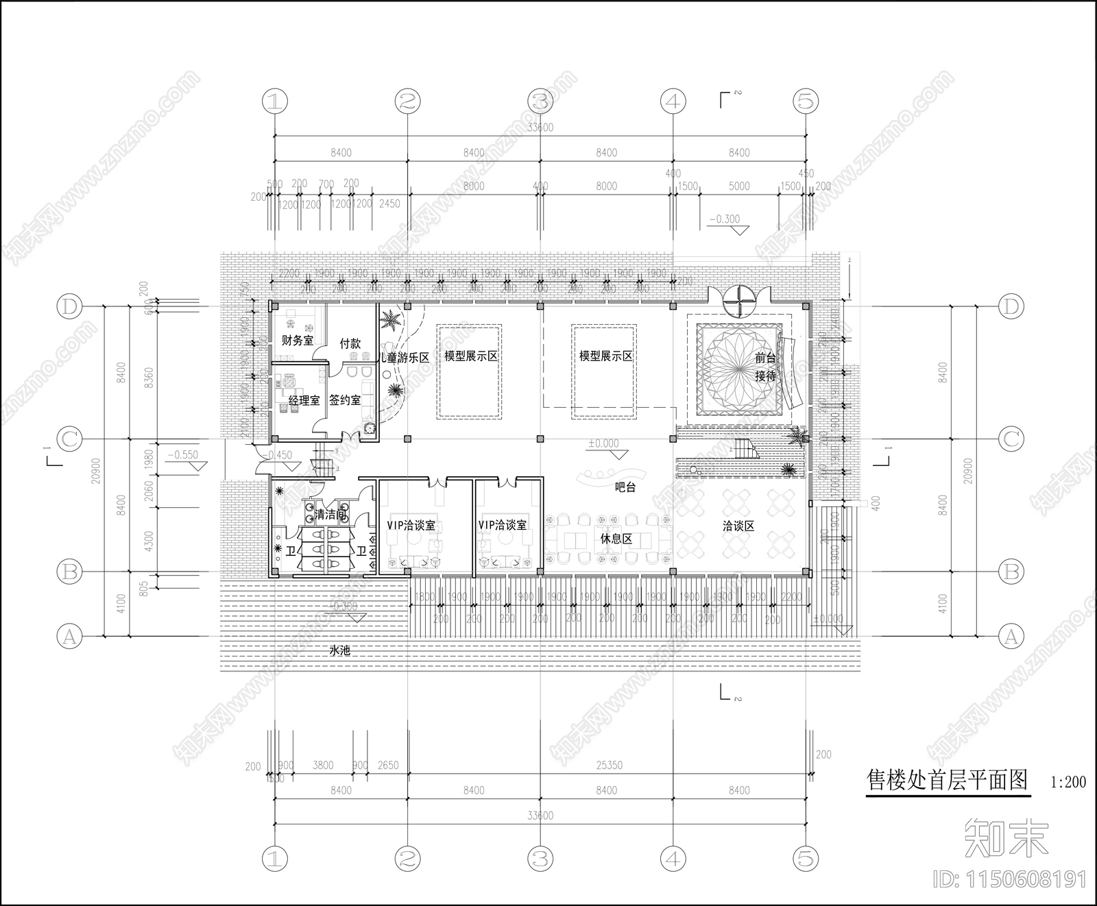 售楼平立剖图纸cad施工图下载【ID:1150608191】