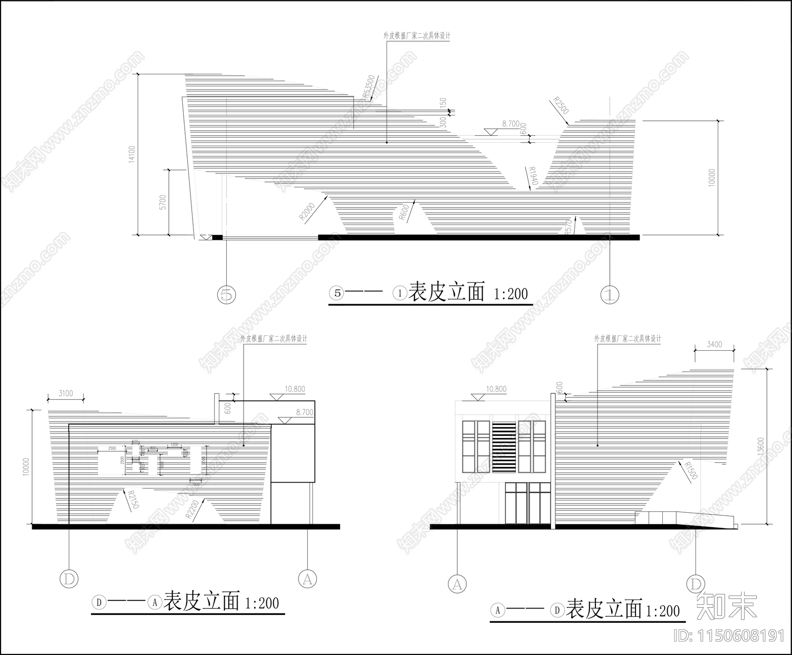 售楼平立剖图纸cad施工图下载【ID:1150608191】