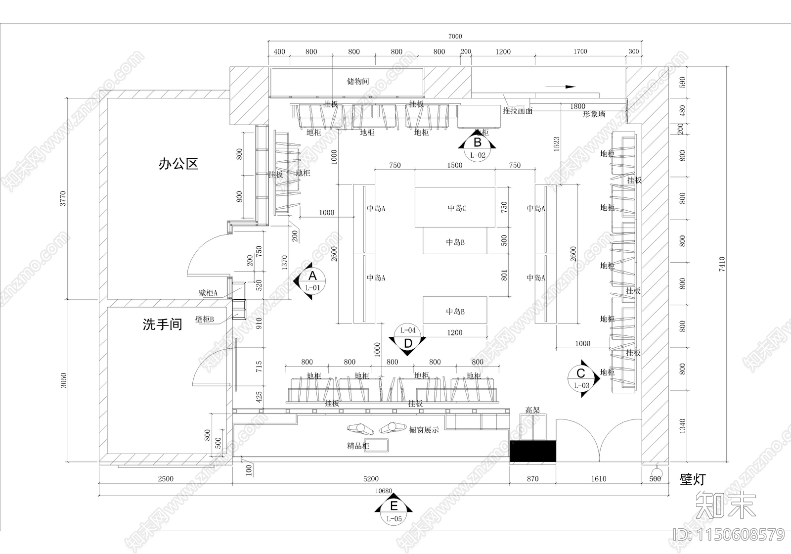 圣杰服饰cad施工图下载【ID:1150608579】