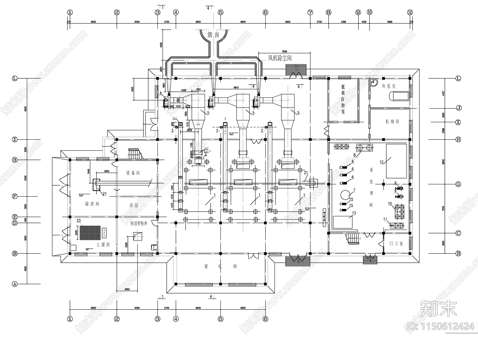 65套锅炉房建筑cad施工图下载【ID:1150612424】