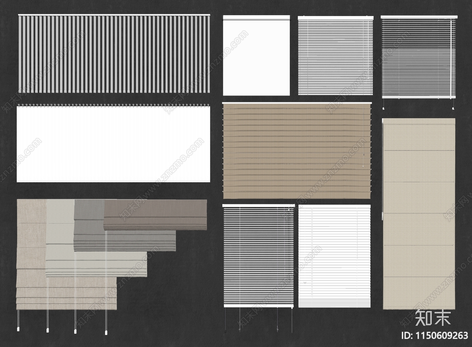 现代百叶帘SU模型下载【ID:1150609263】