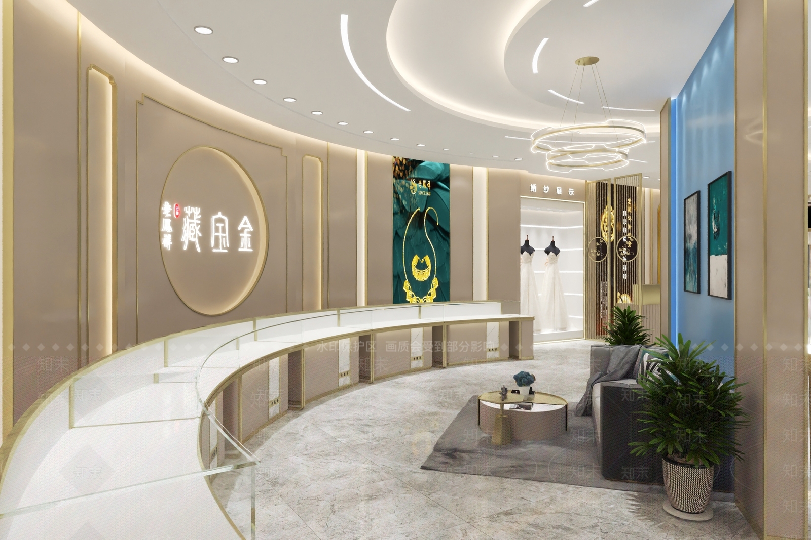 现代珠宝店3D模型下载【ID:1150609626】