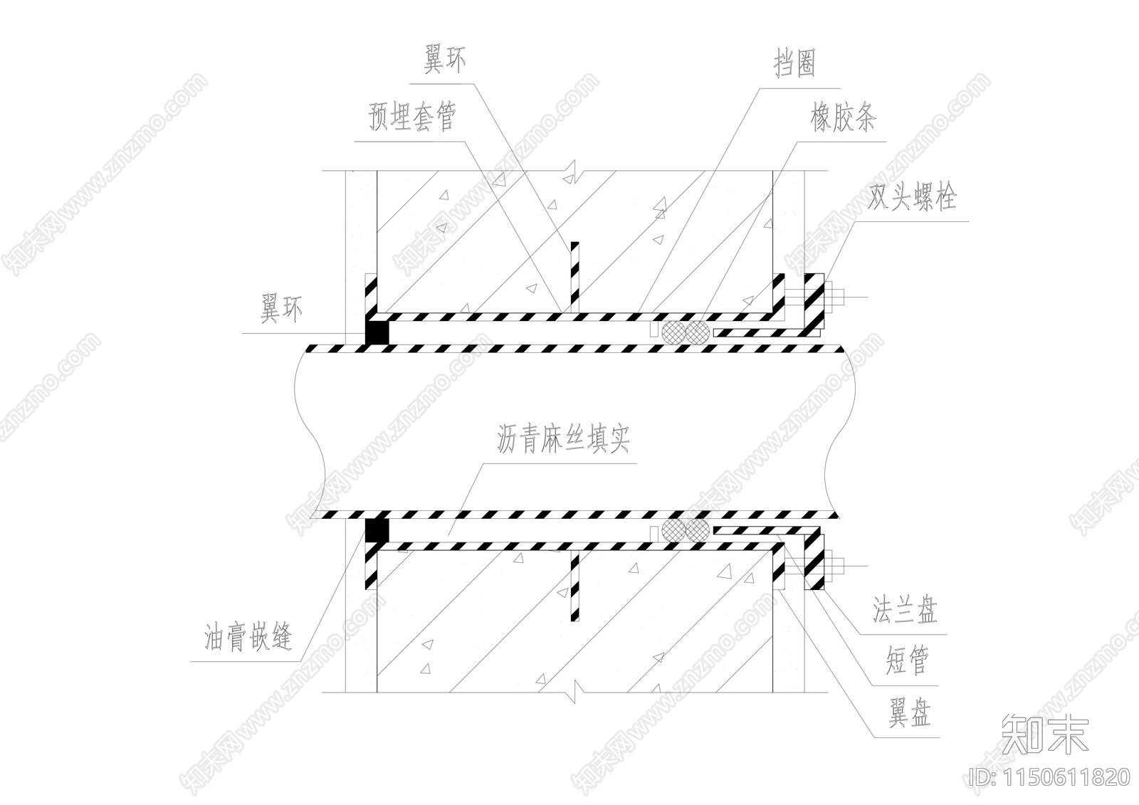 常用屋顶构造节点大样图cad施工图下载【ID:1150703853】