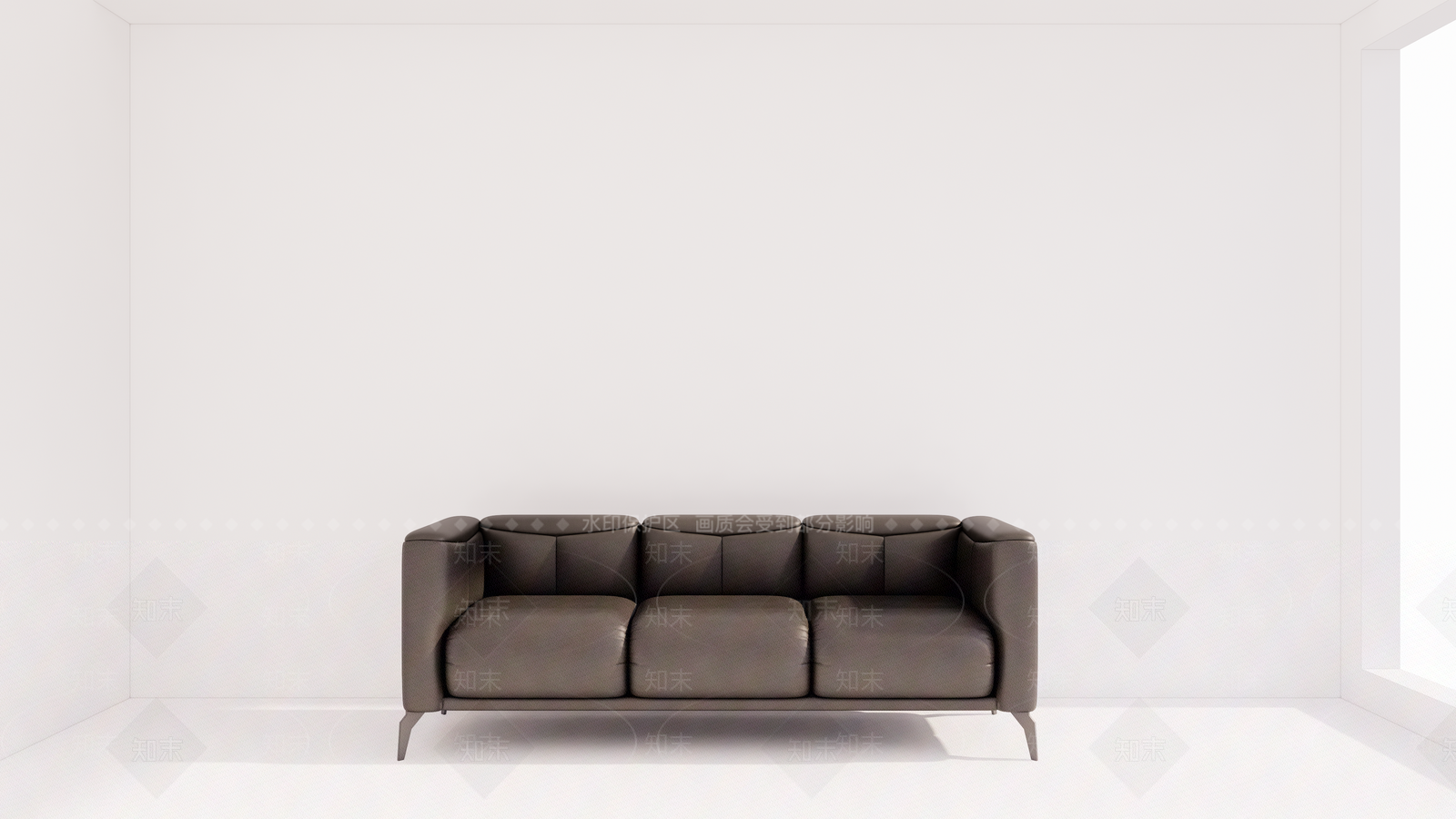 现代皮质多人沙发SU模型下载【ID:1150614353】