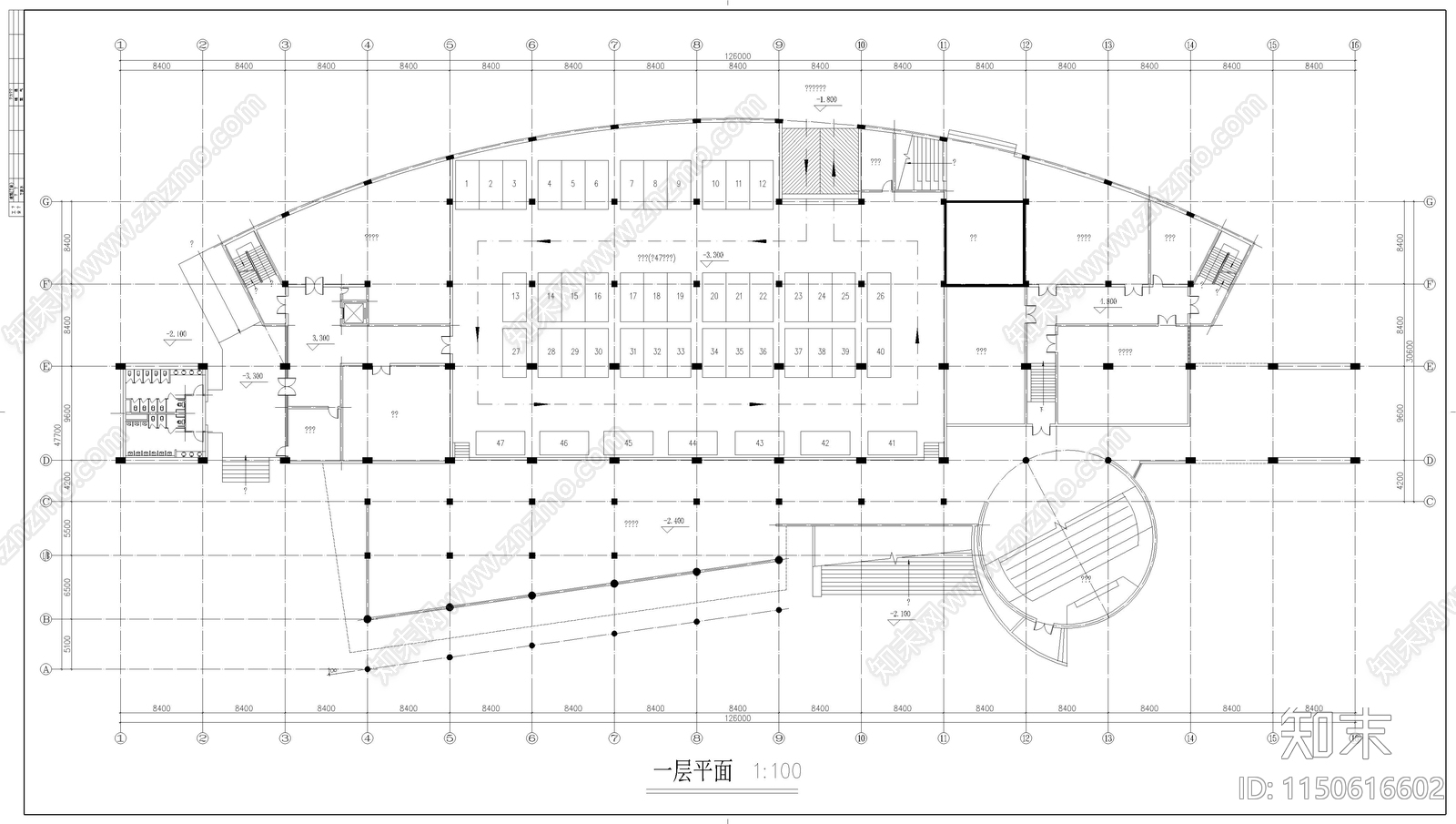 某校图书馆设计图cad施工图下载【ID:1150616602】