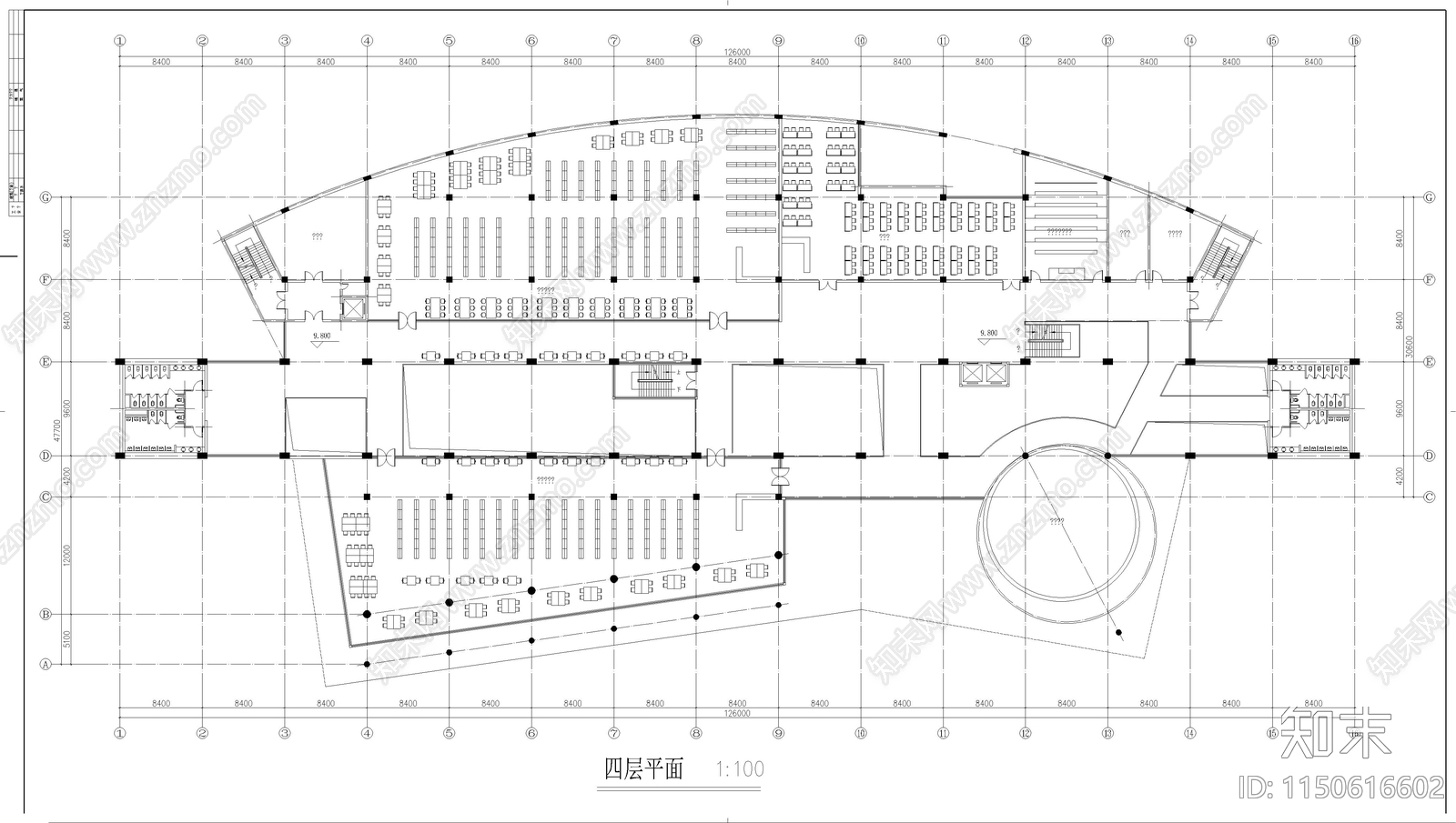 某校图书馆设计图cad施工图下载【ID:1150616602】