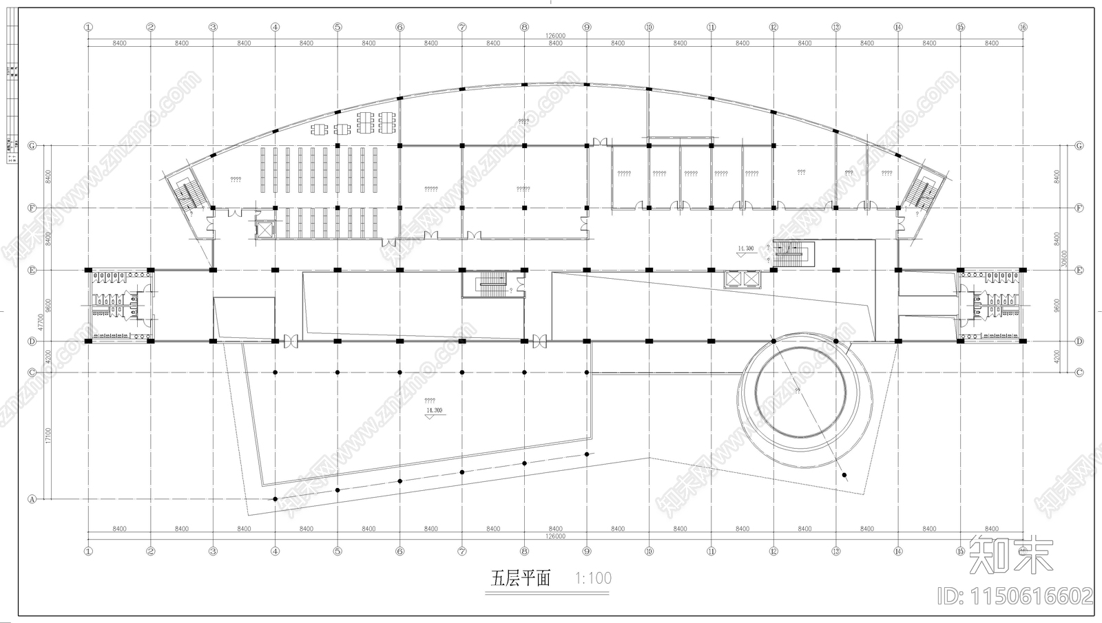 某校图书馆设计图cad施工图下载【ID:1150616602】