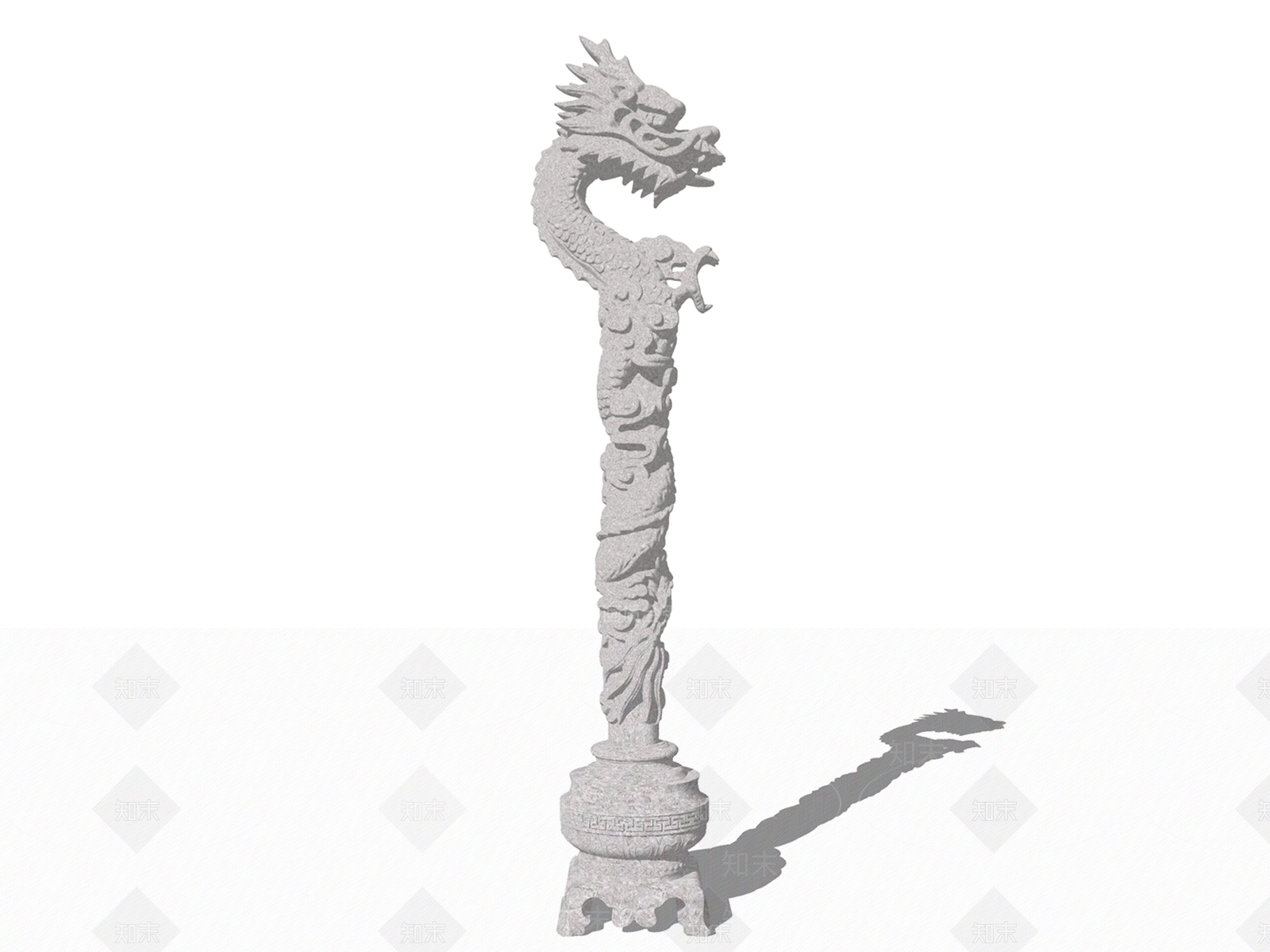 中式盘龙柱SU模型下载【ID:1150619583】