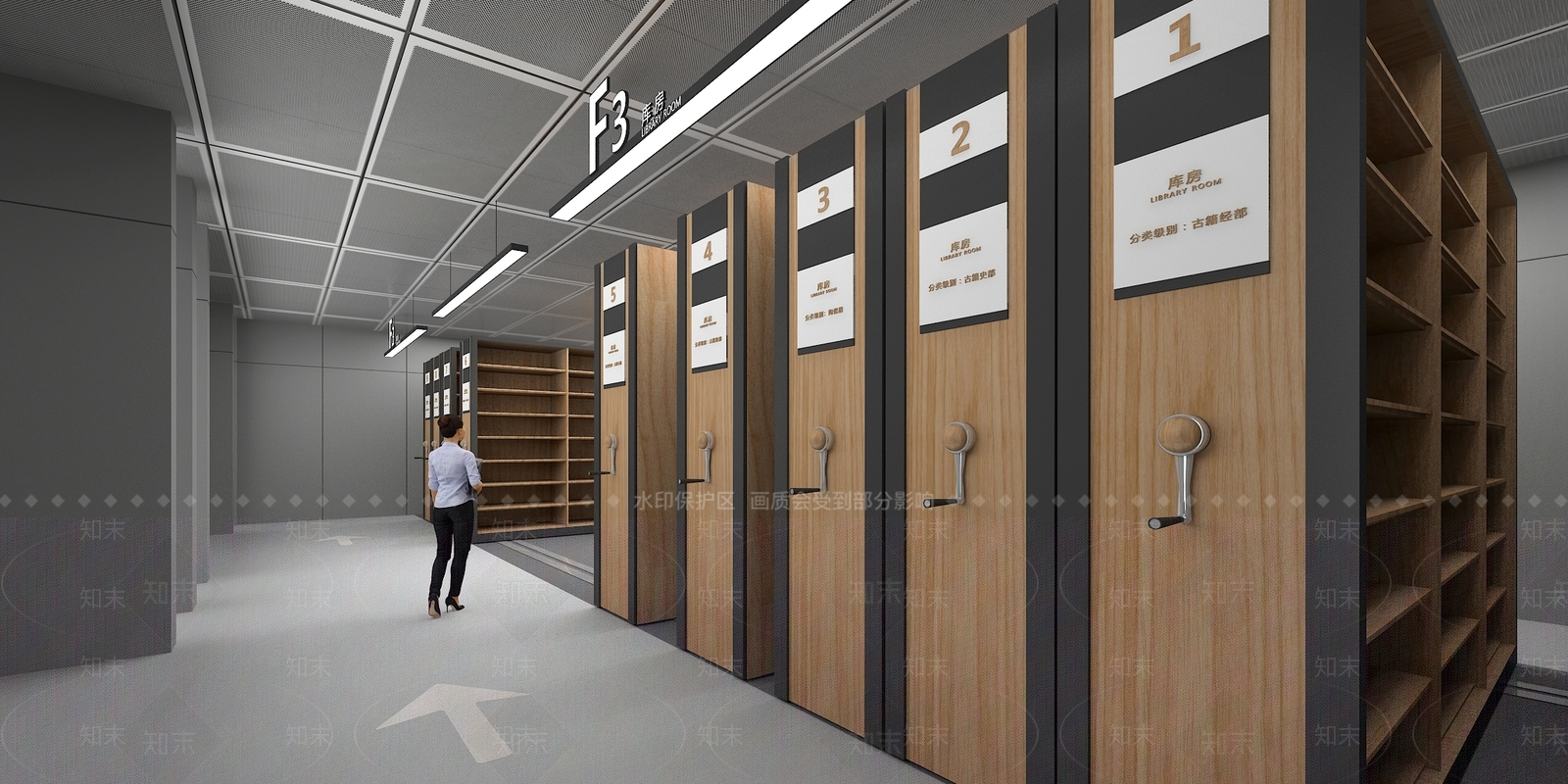 现代图书馆内部SU模型下载【ID:1150620434】