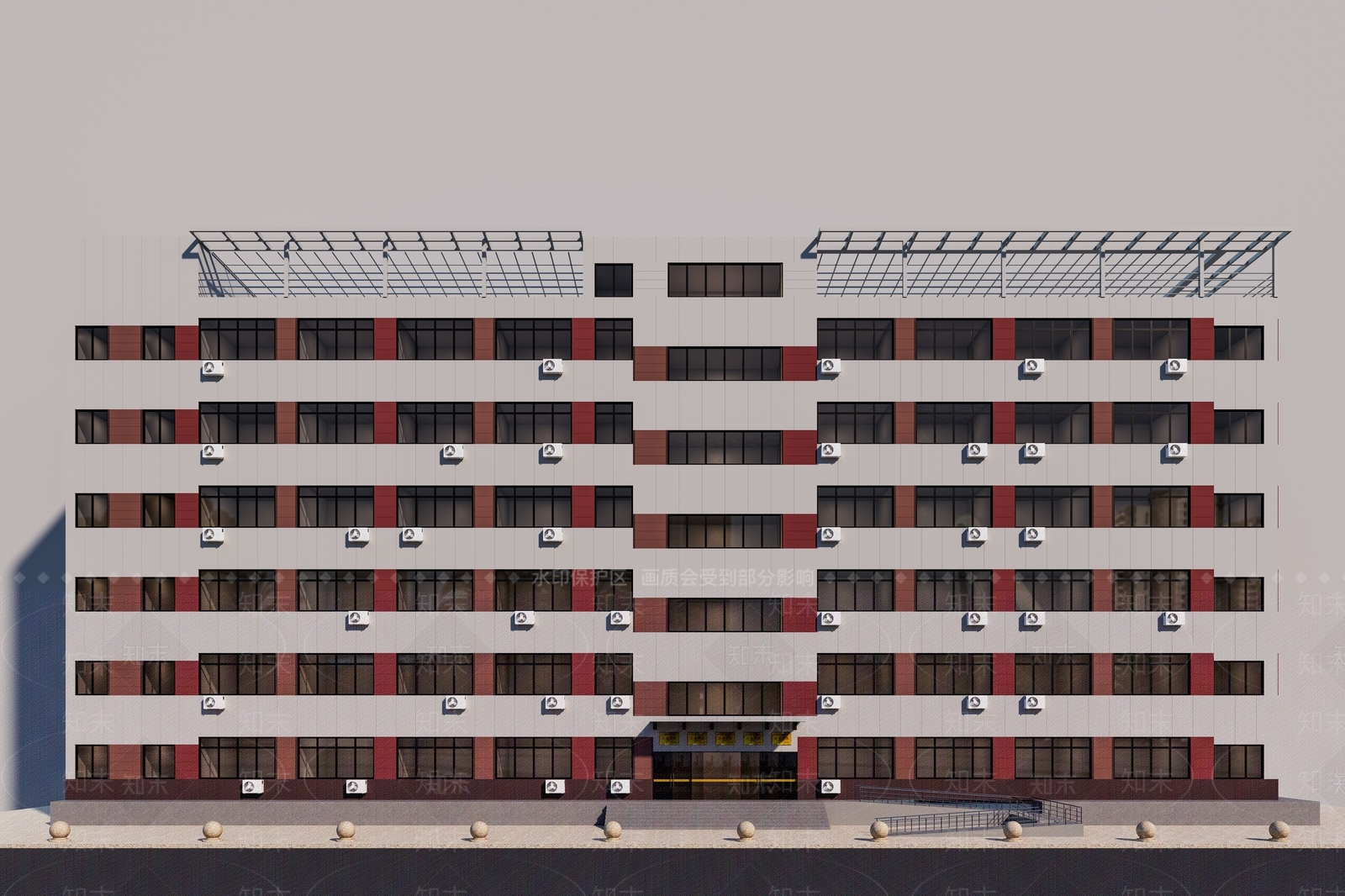 现代医院建筑3D模型下载【ID:1150647657】