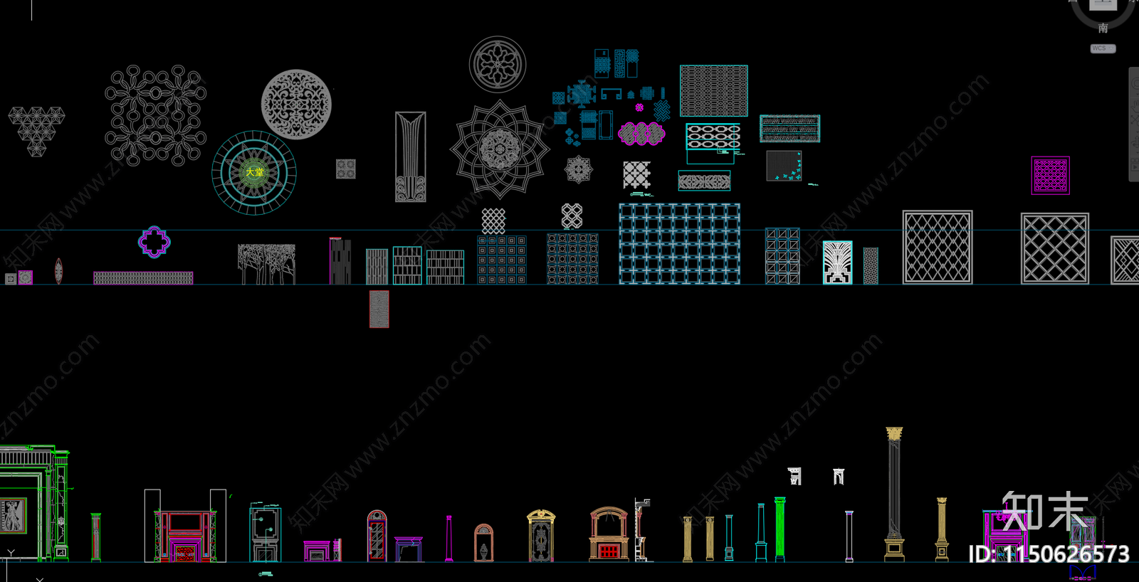 平面花纹图案合集整理施工图下载【ID:1150626573】