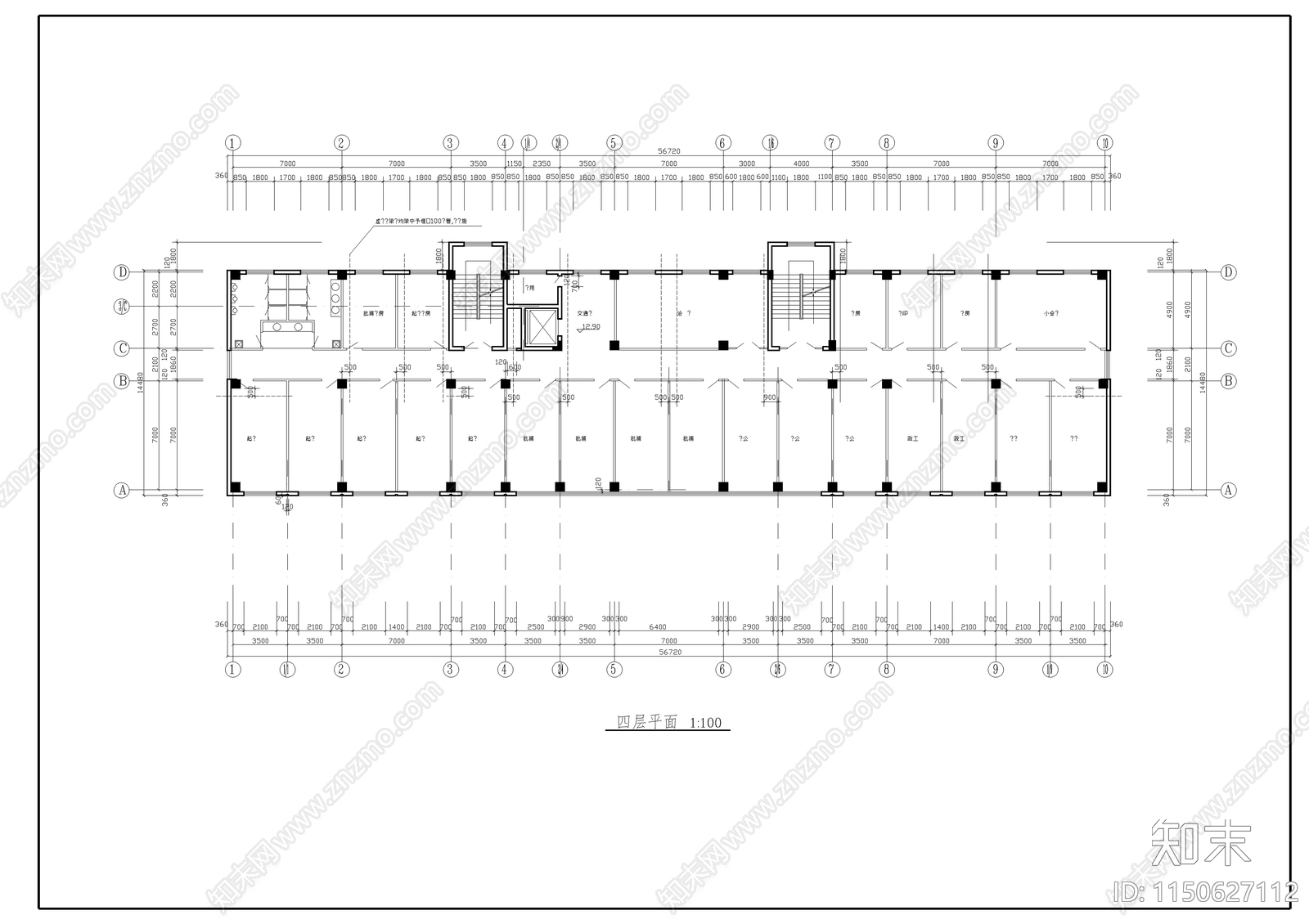 法庭建筑图cad施工图下载【ID:1150627112】