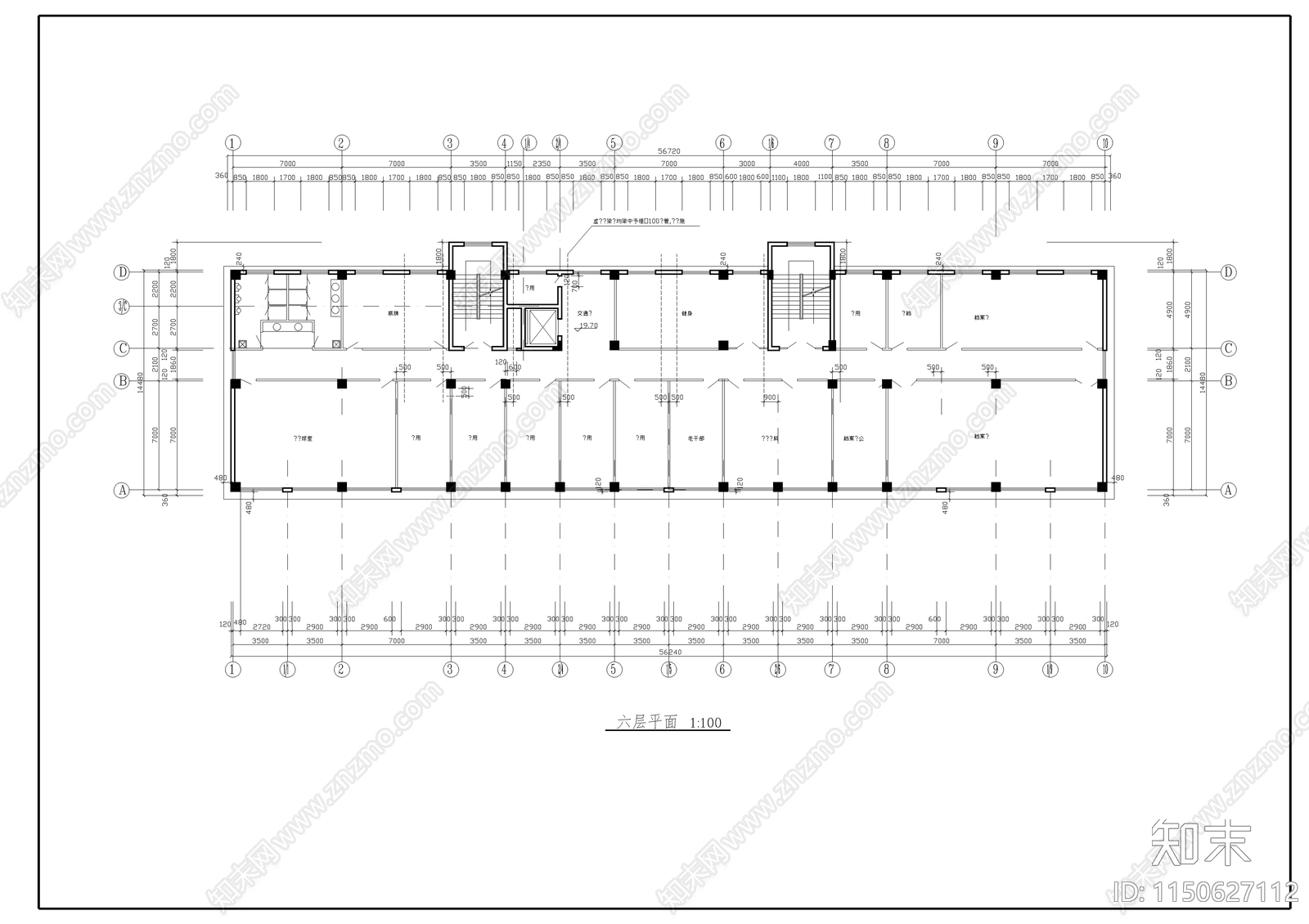 法庭建筑图cad施工图下载【ID:1150627112】