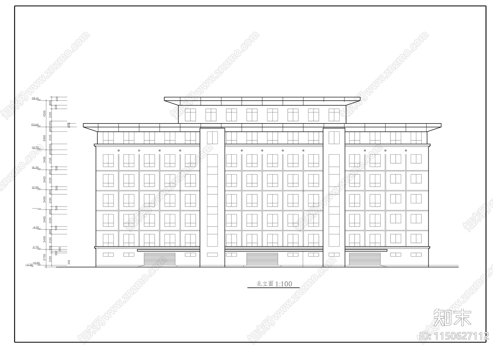 法庭建筑图cad施工图下载【ID:1150627112】