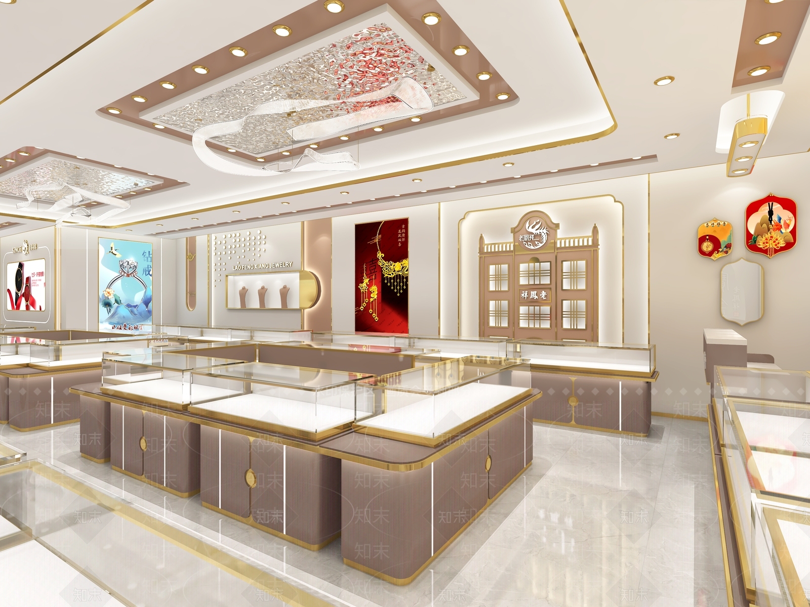 现代珠宝店3D模型下载【ID:1150628011】