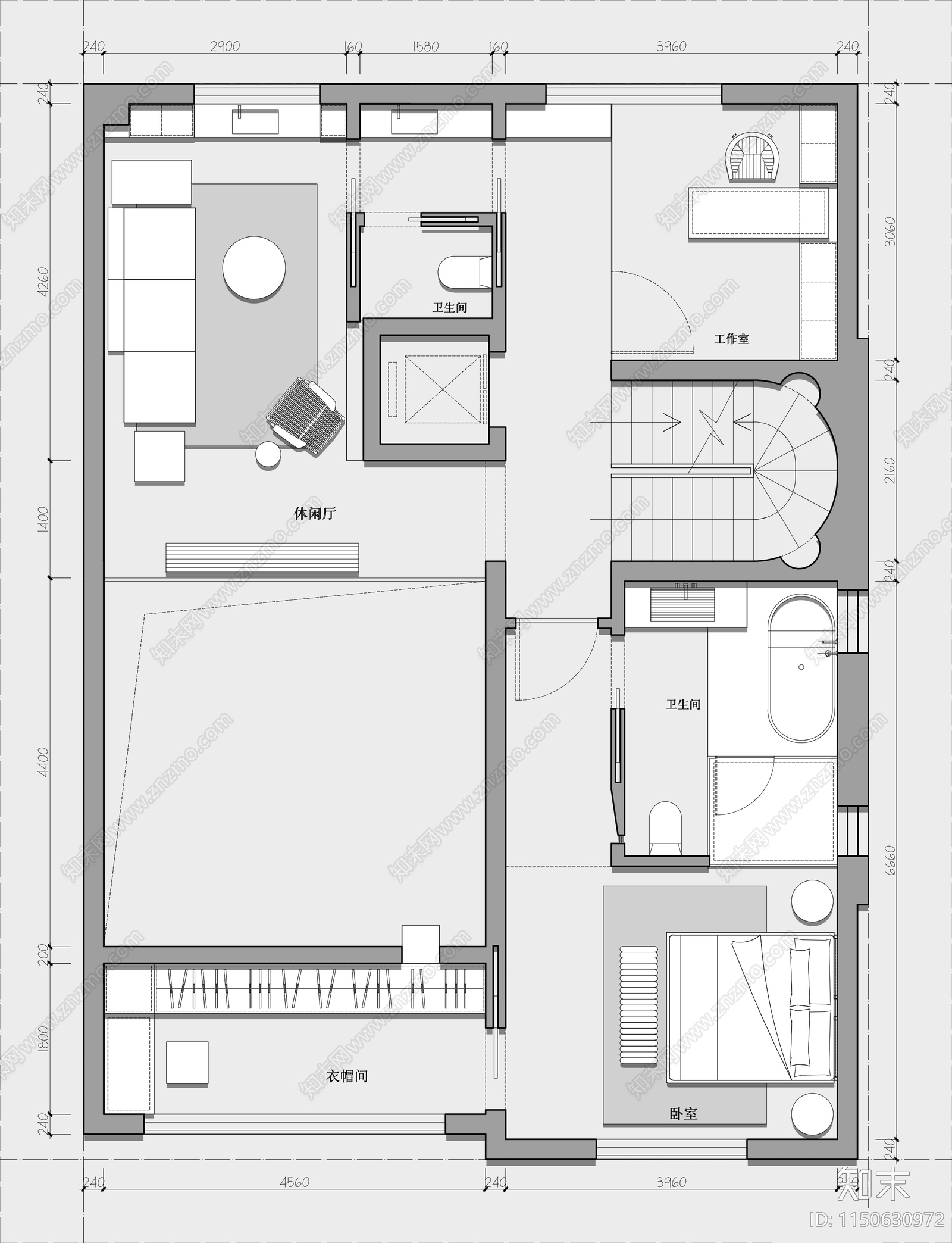 336㎡三层联排别墅平面布置图施工图下载【ID:1150630972】