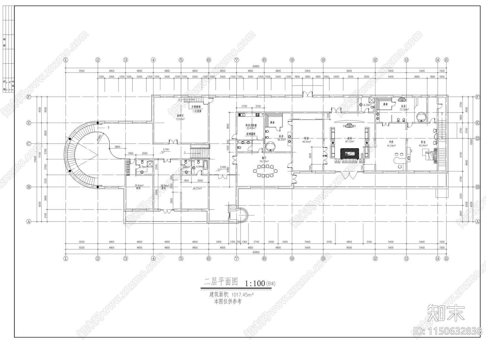 山上招待所设计cad施工图下载【ID:1150632838】