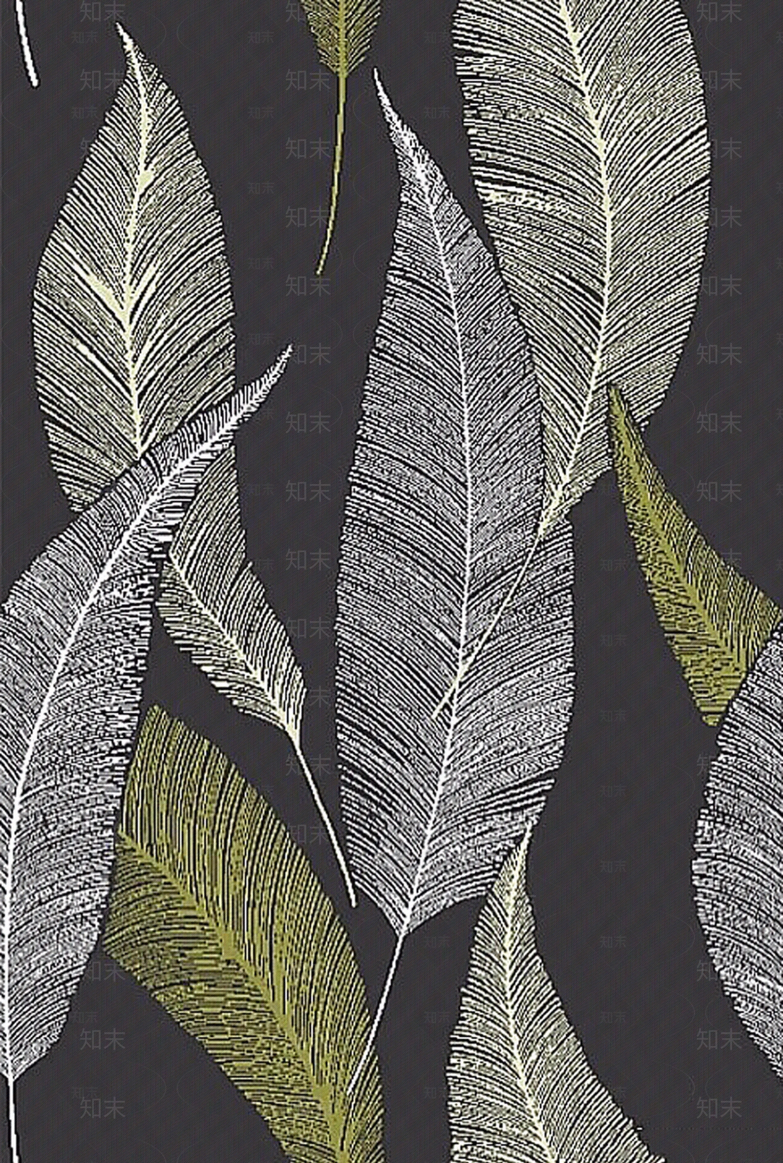 现代叶子纹理地毯贴图下载【ID:1150636271】