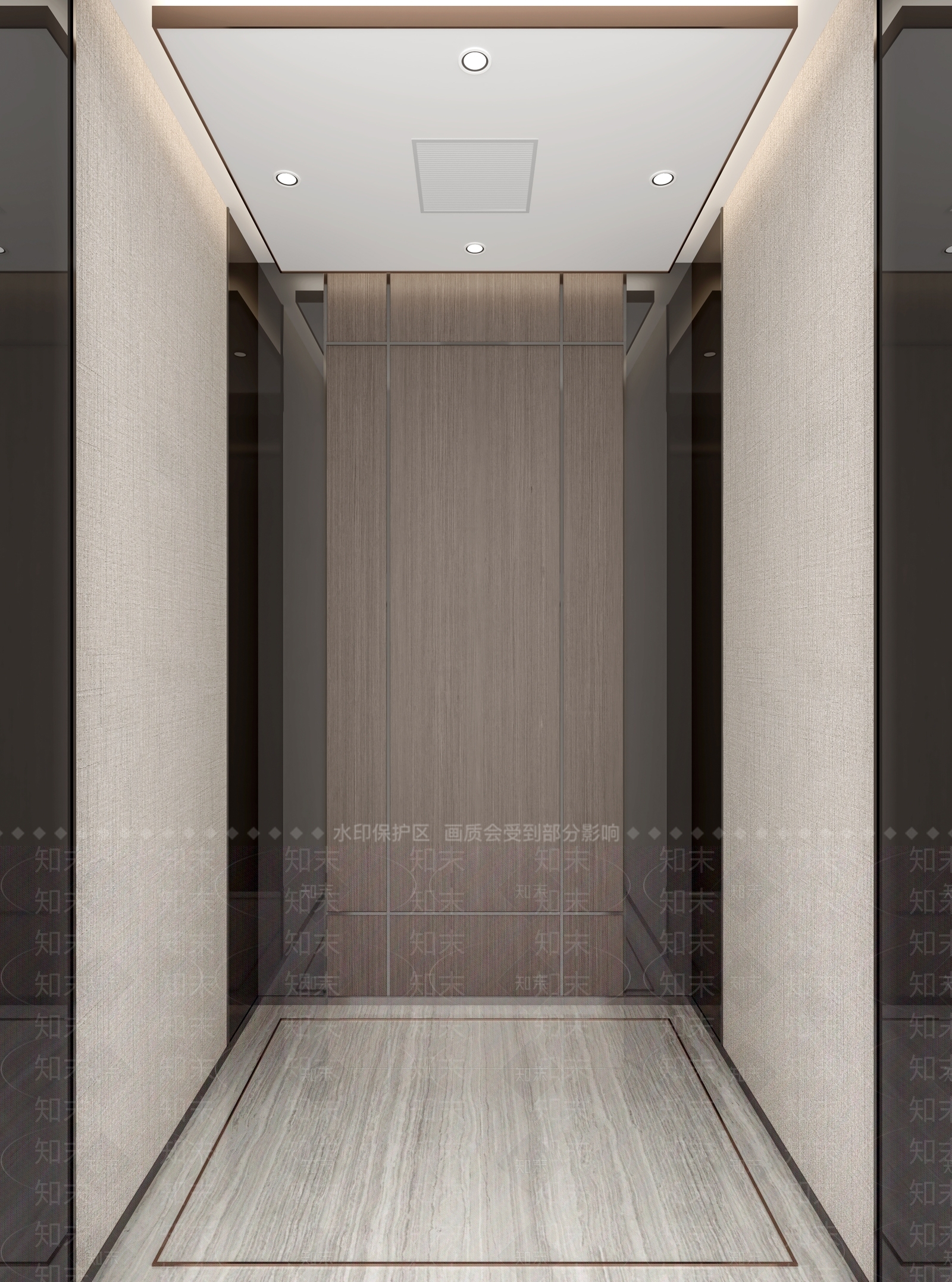 新中式电梯轿厢3D模型下载【ID:1150636926】