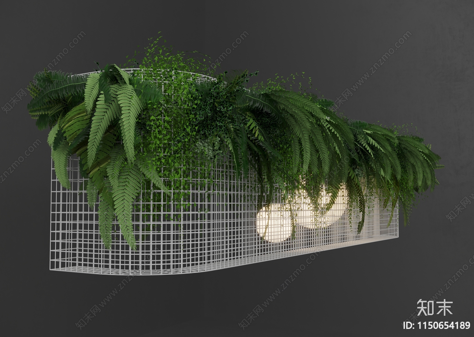 绿植墙3D模型下载【ID:1150654189】