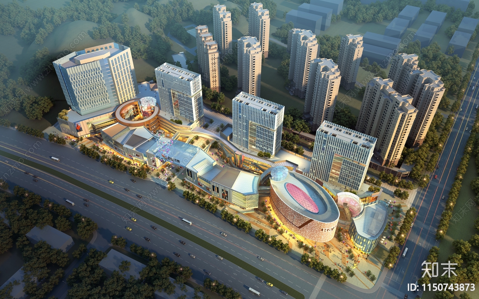 某商业广场综合体建筑cad施工图下载【ID:1150743873】
