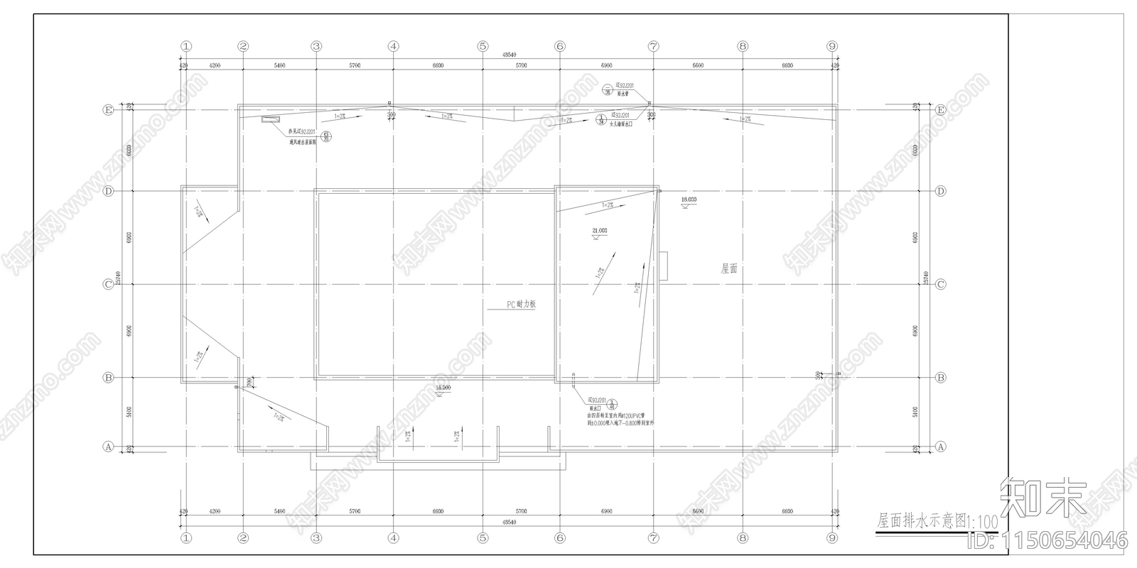 某学校图书馆建筑图cad施工图下载【ID:1150654046】