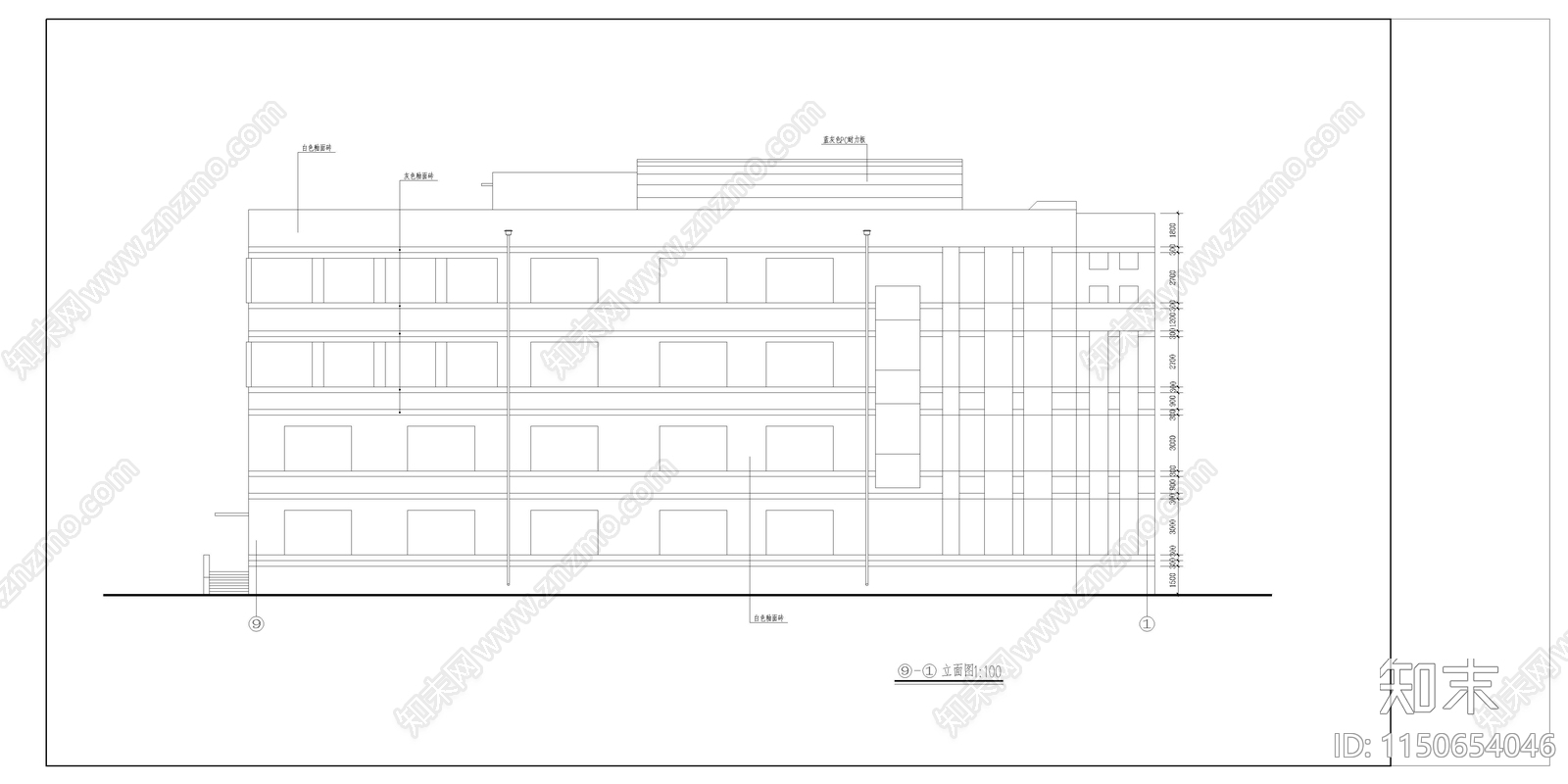 某学校图书馆建筑图cad施工图下载【ID:1150654046】