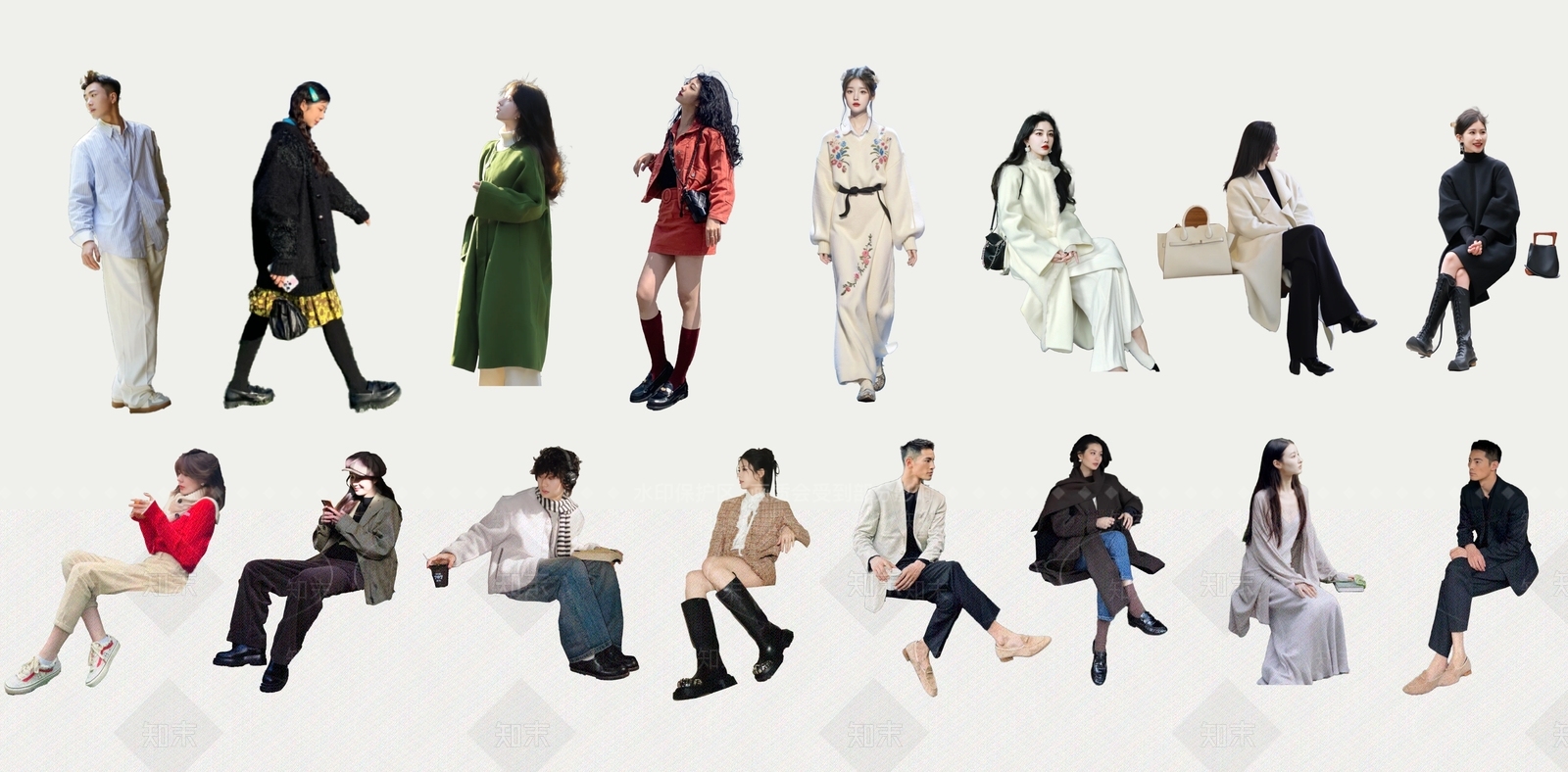 2D人物组合SU模型下载【ID:1150654421】