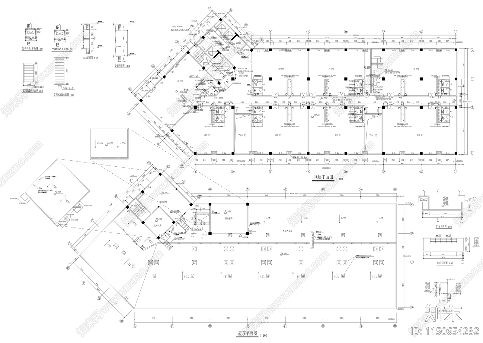 黄金海岸商住综合楼施工图cad施工图下载【ID:1150654232】