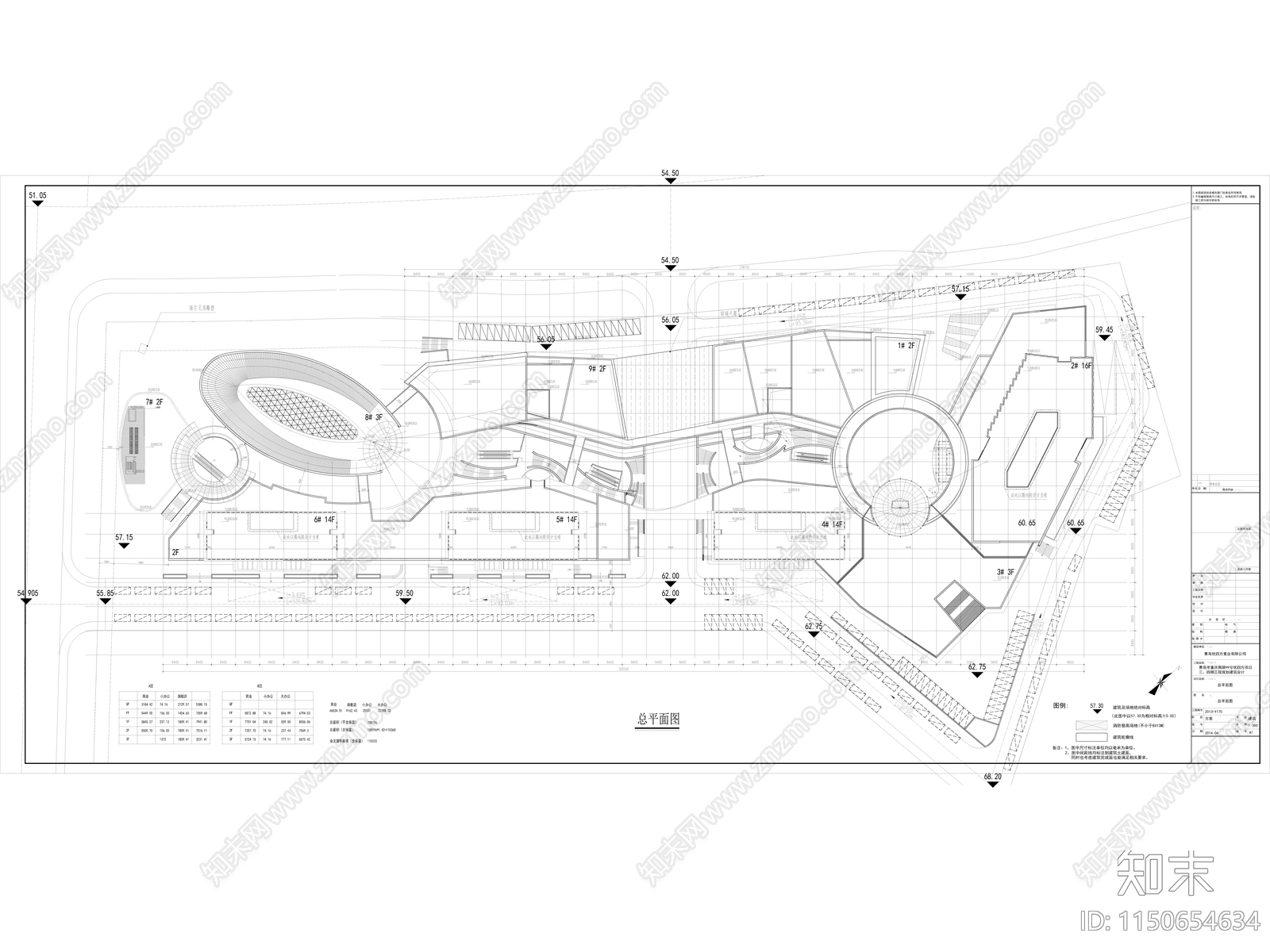 某商业广场综合体建筑cad施工图下载【ID:1150743873】