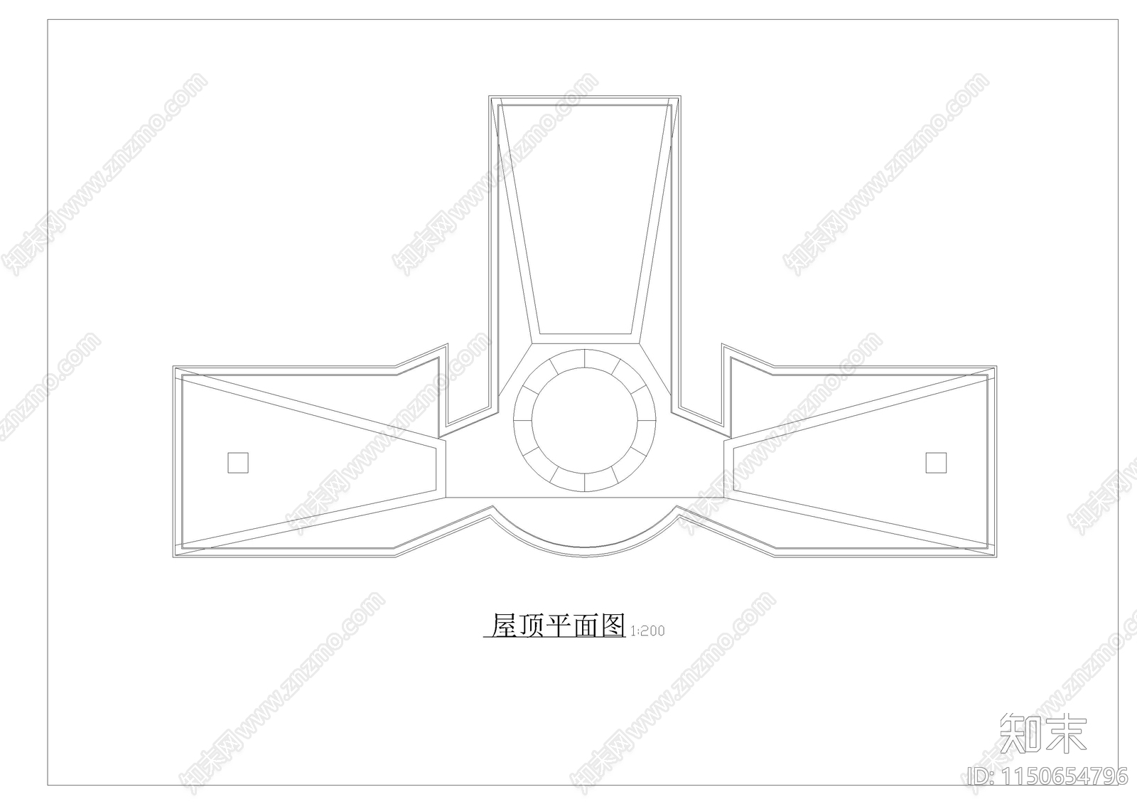 某学校办公楼大楼建筑图施工图下载【ID:1150654796】