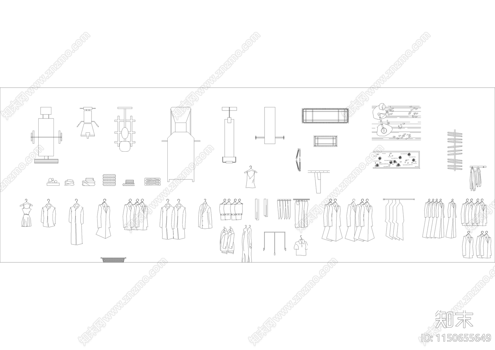 多样化室内平面图库施工图下载【ID:1150655649】